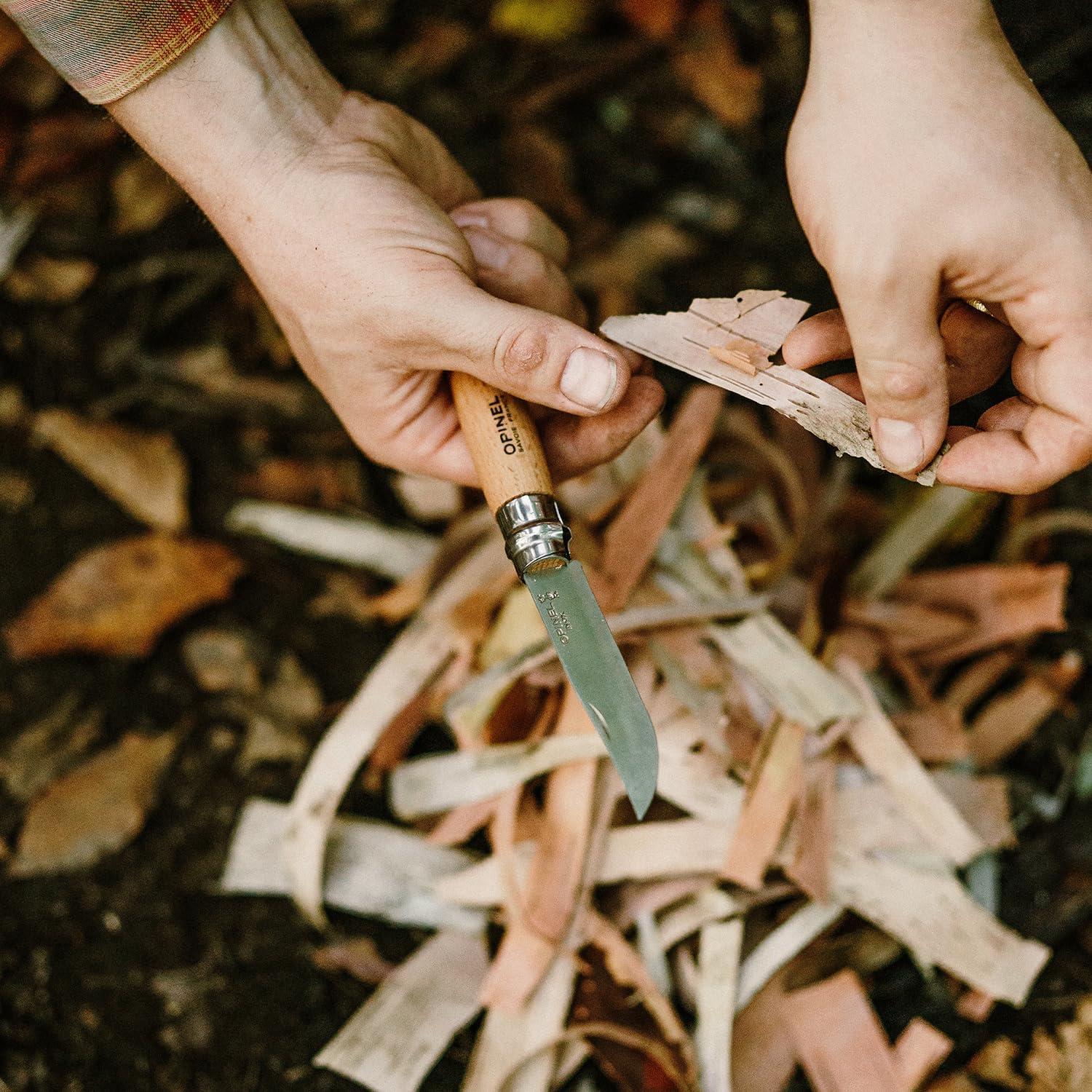 Cuchillo de bolsillo Opinel No. 07 INOX - Acero inoxidable 7.8 cm