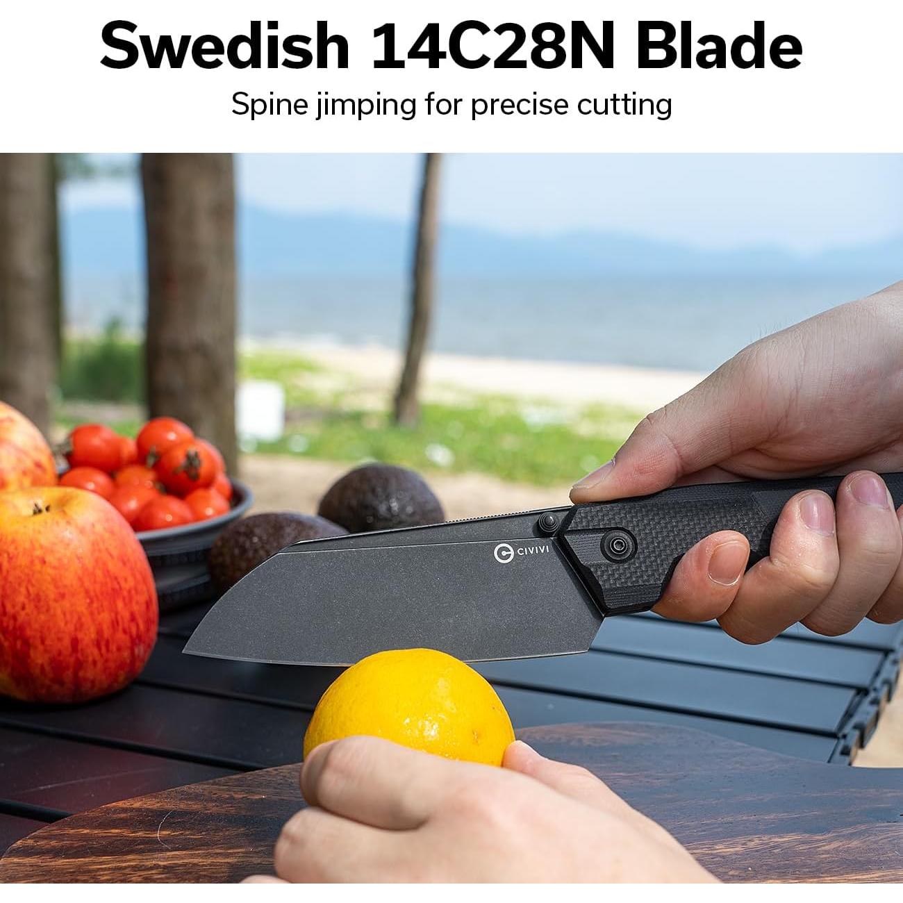 Cuchillo Plegable CIVIVI Hid 10.52 cm 14C28N Mango G10 Negro