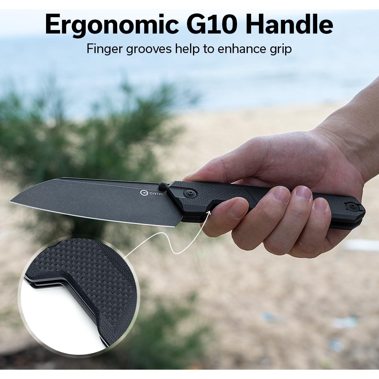 Cuchillo Plegable CIVIVI Hid 10.52 cm 14C28N Mango G10 Negro