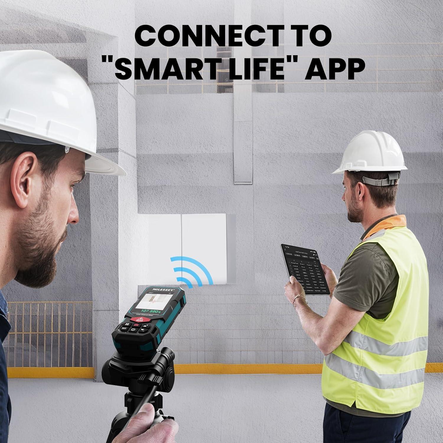 Medidor Láser MiLESEEY S7 Pro 100m con Trípode Ajustable