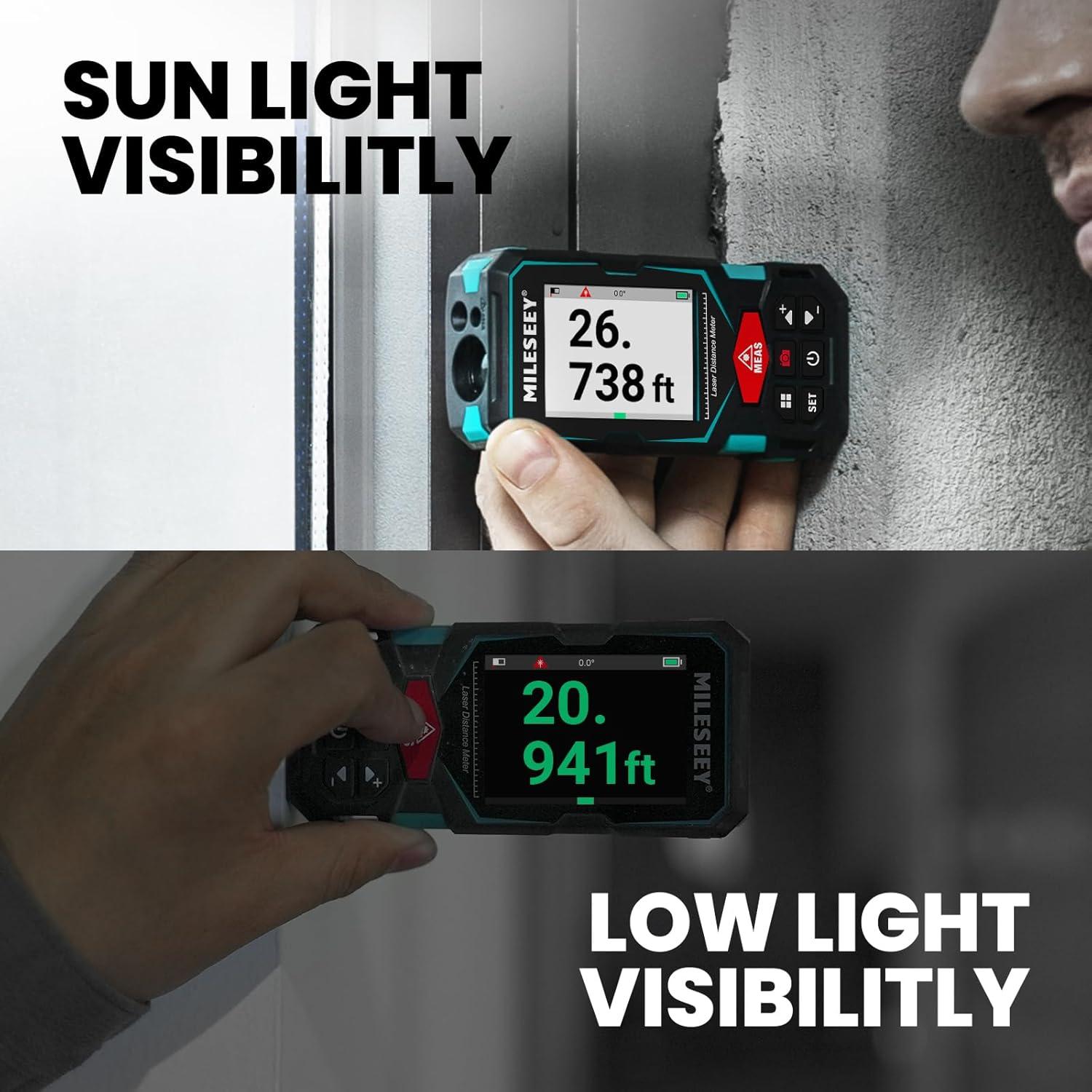 Medidor Láser MiLESEEY S7 Pro 100m con Trípode Ajustable