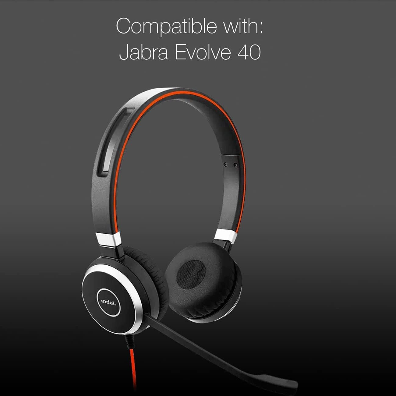 Almohadillas de Reemplazo Global Teck para Auriculares Jabra Evolve 20, 30, 40, 65 - 2 Piezas