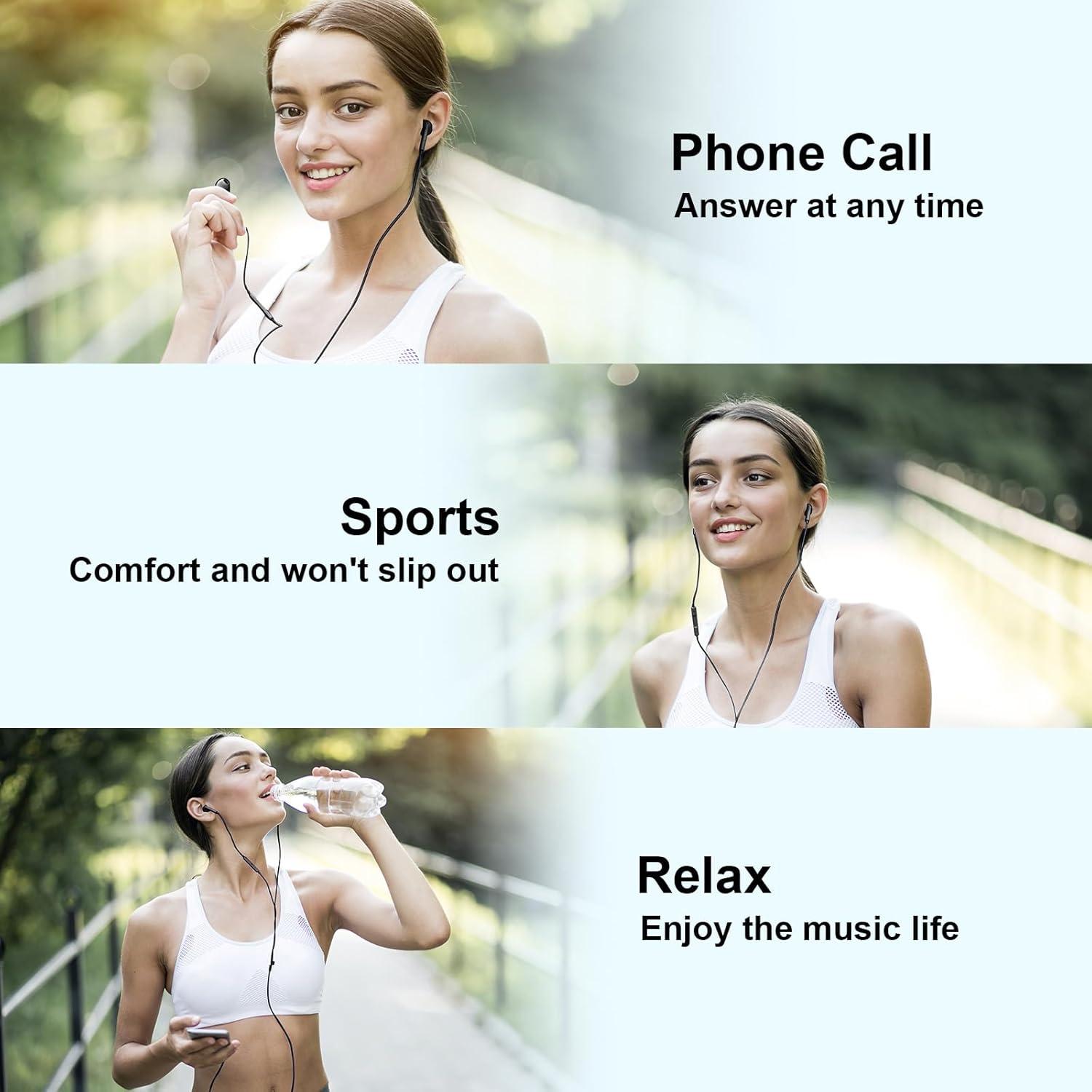 Auriculares USB C Negros con Cable para iPhone y iPad Pro