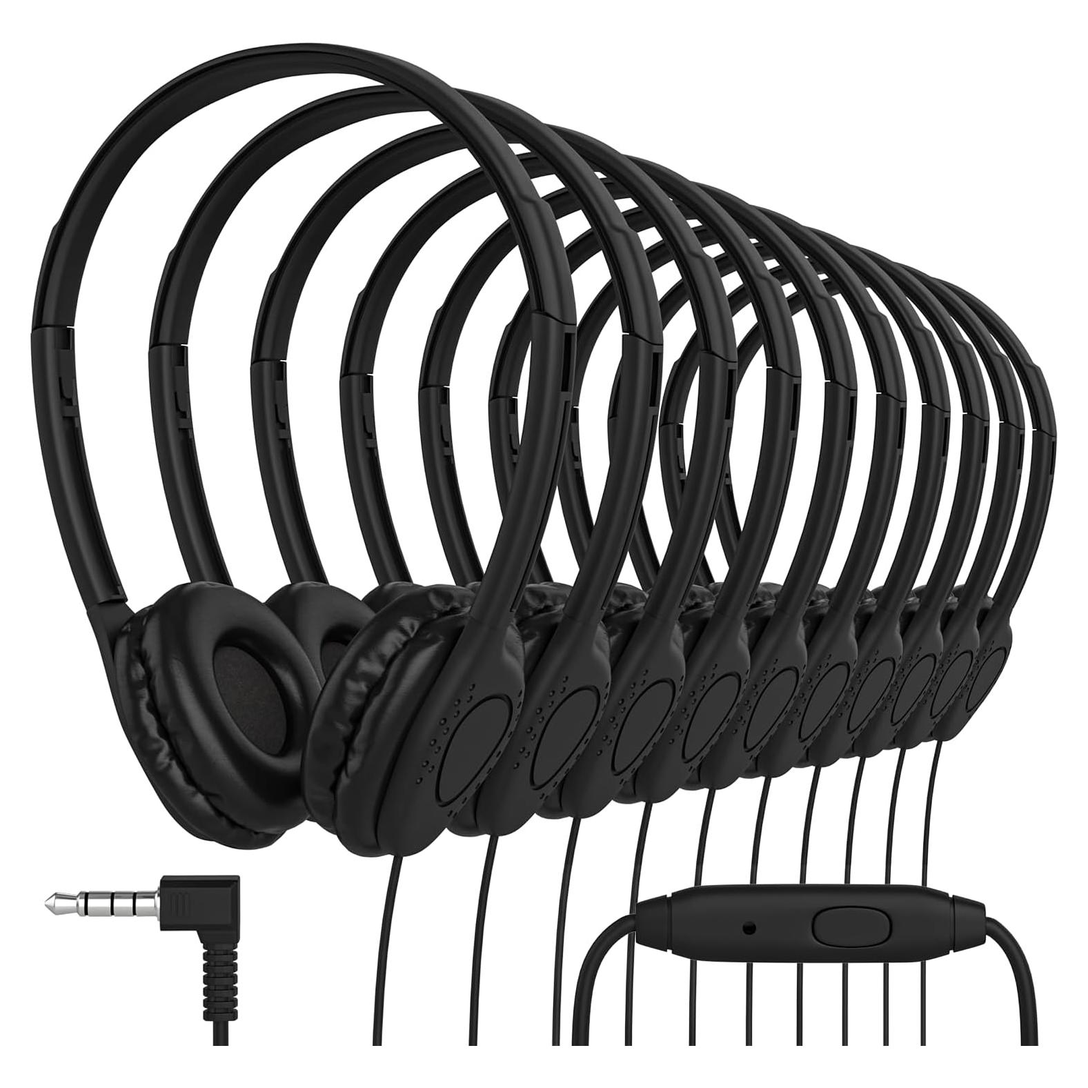 Auriculares Maeline S10 para Niños - Paquete de 10, Negro