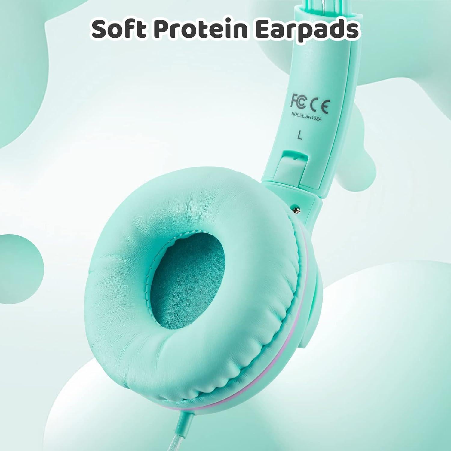 Auriculares INFURTURE para Niños con Micrófono 94dB Verde