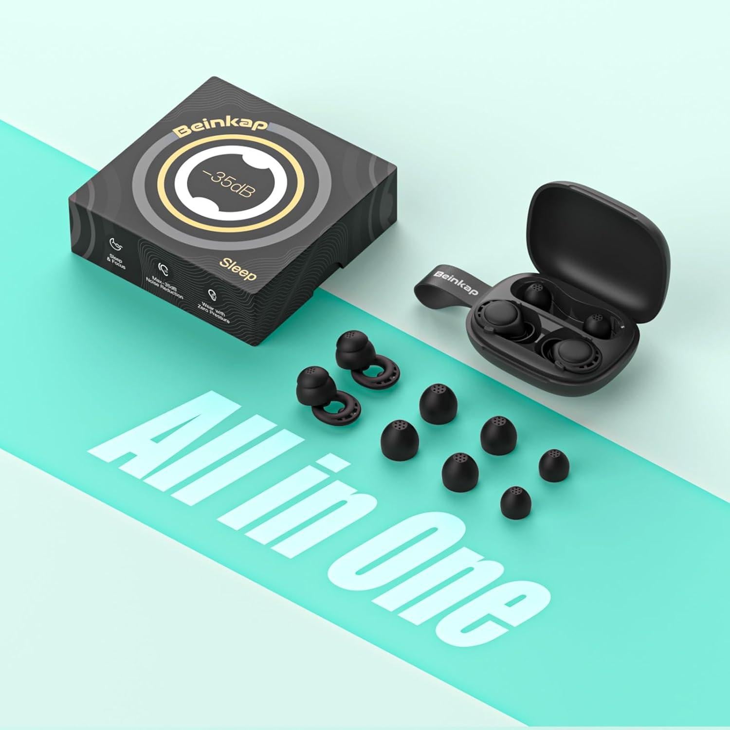 Tapones para Oídos Beinkap NC06 Reutilizables Silicona 35dB