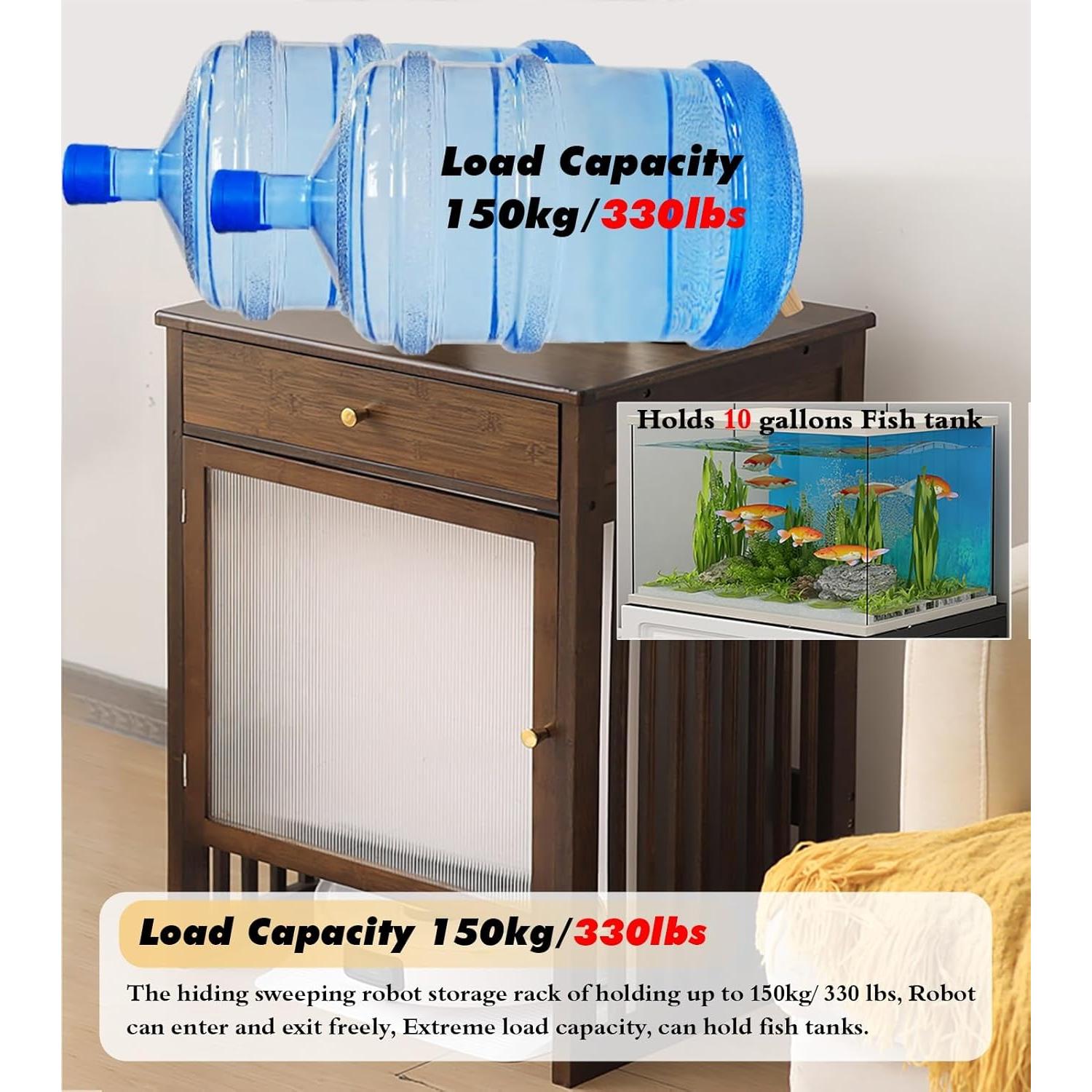 Gabinete Oculto para Robot Aspirador MLYAYE Natural 52x41x63.5cm