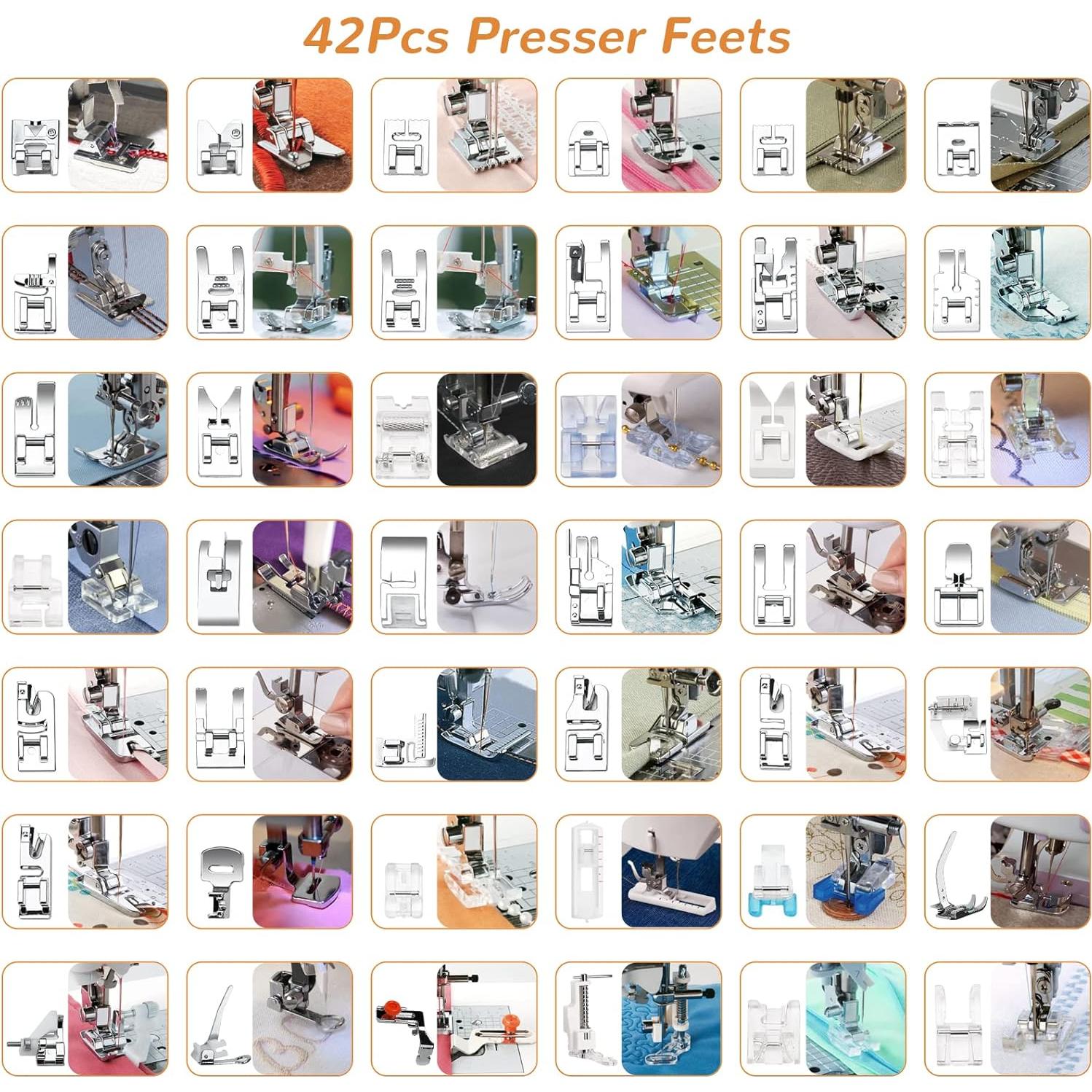 Kit de Prensatelas 42 Piezas para Máquina de Coser XBA