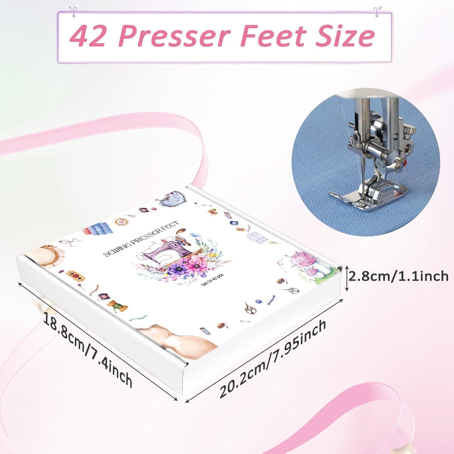 Kit de Prensatelas 42 Piezas para Máquina de Coser XBA