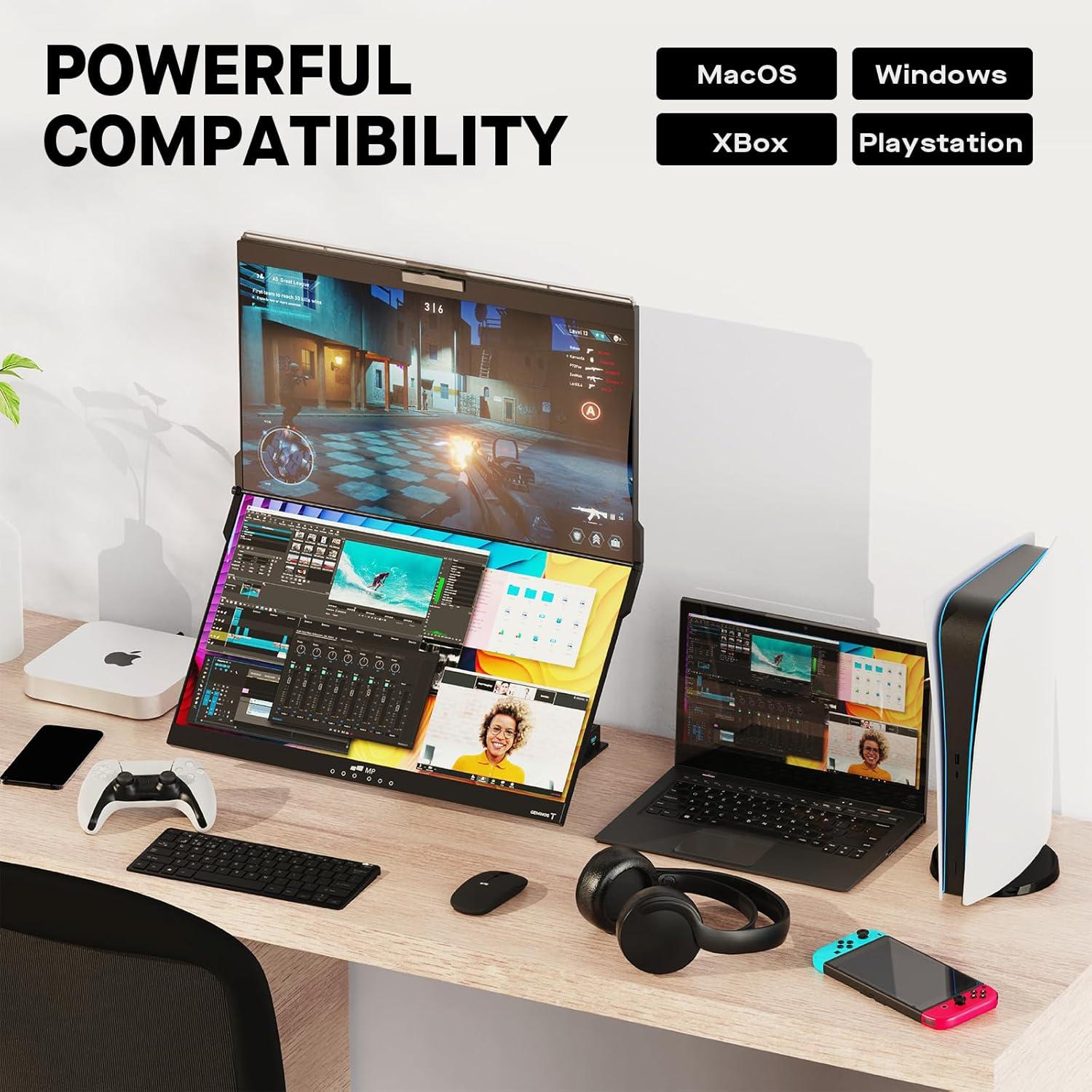 Monitores Duales Mobile Pixels Geminos T 60.45 cm Touch