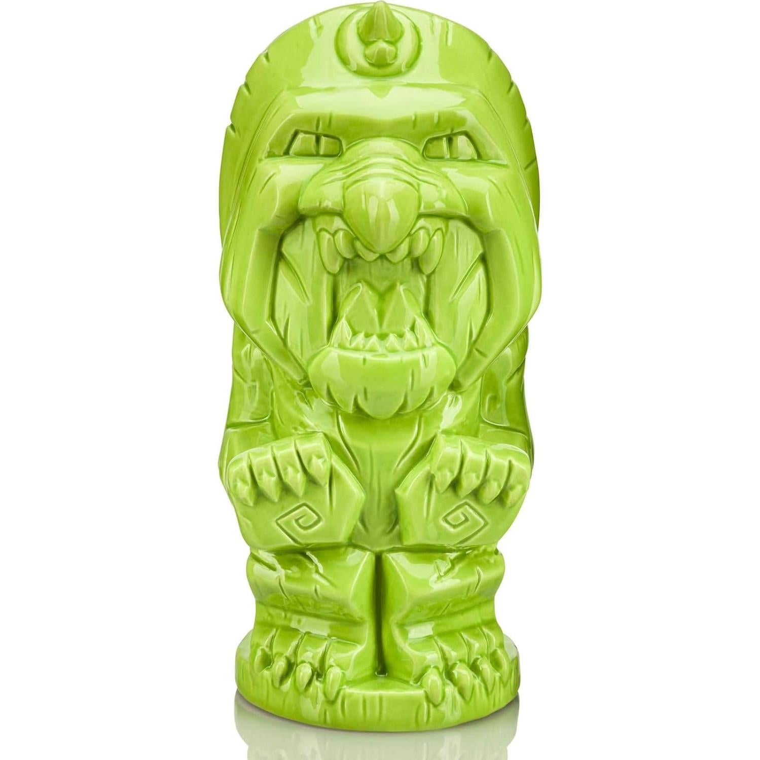Taza Cerámica Geeki Tikis Gato de Batalla 414 ml Verde