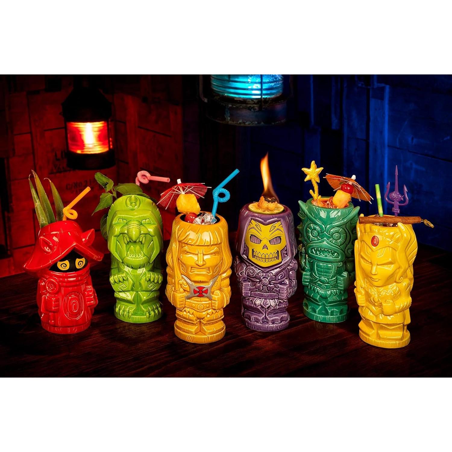 Taza Cerámica Geeki Tikis Gato de Batalla 414 ml Verde