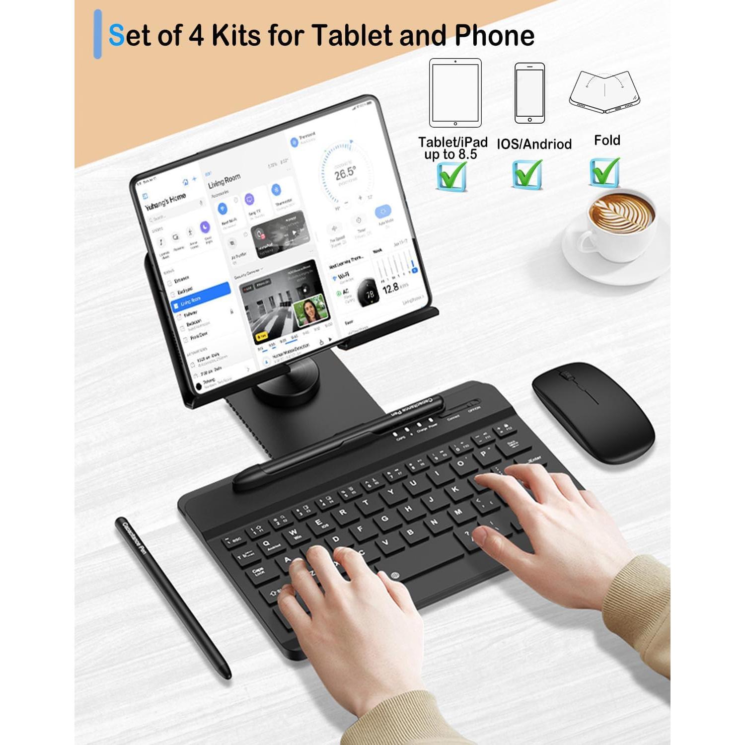 Teclado Bluetooth Inalámbrico Enituo + Soporte Ajustable + Lápiz