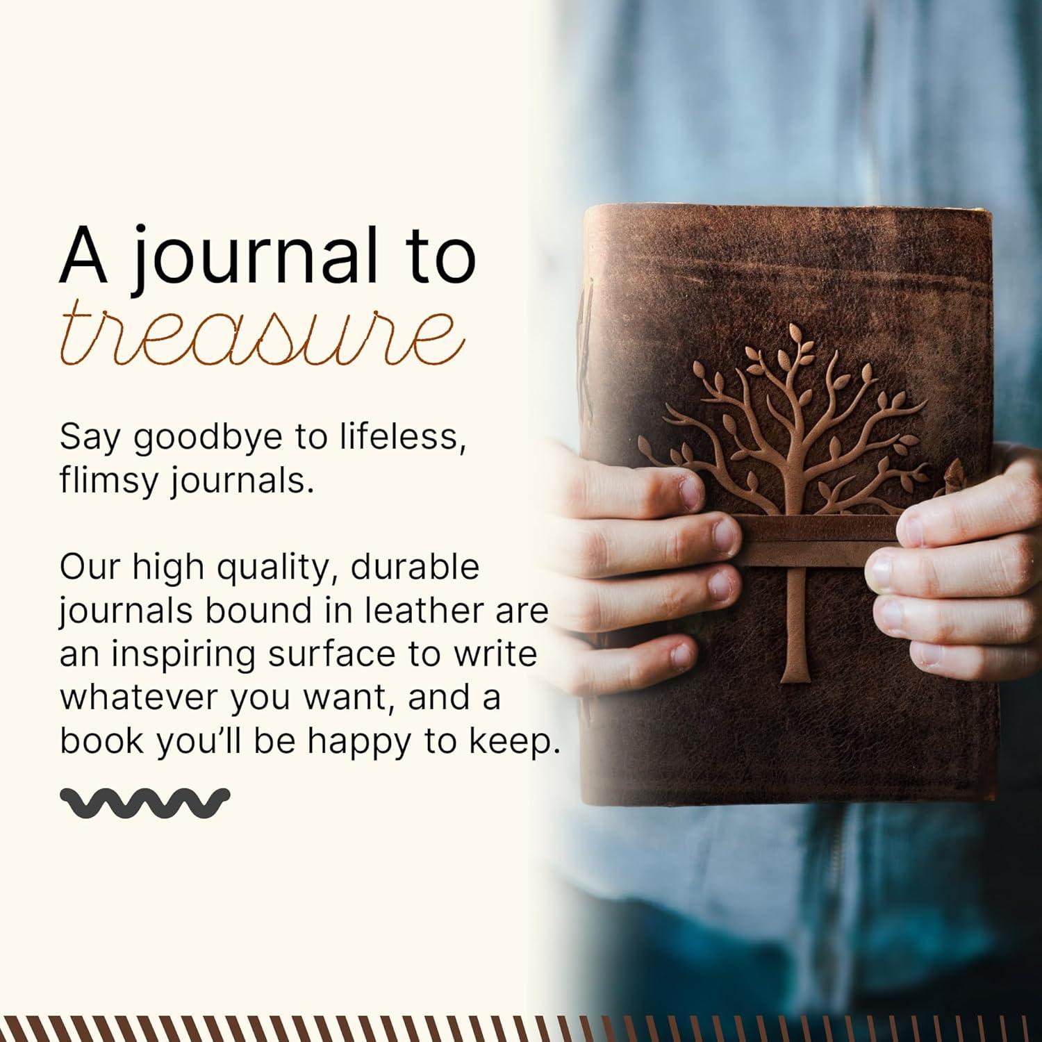 Diario de Cuero Vintage NomadCraftsCo. 240 Páginas 17.8x12.7cm