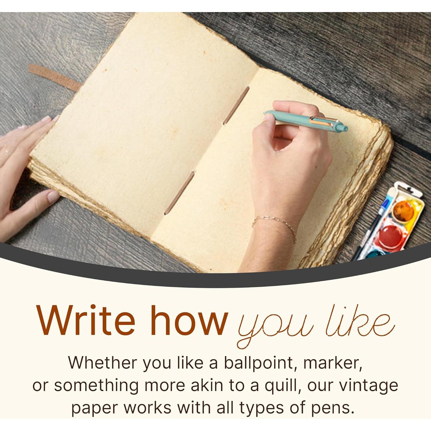 Diario de Cuero Vintage NomadCraftsCo. 240 Páginas 17.8x12.7cm