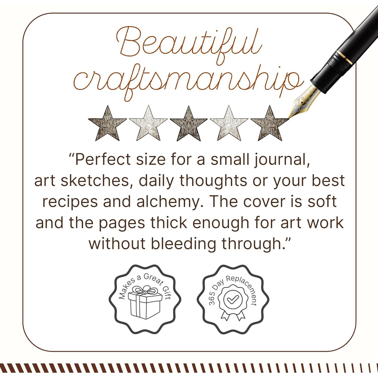 Diario de Cuero Vintage NomadCraftsCo. 240 Páginas 17.8x12.7cm