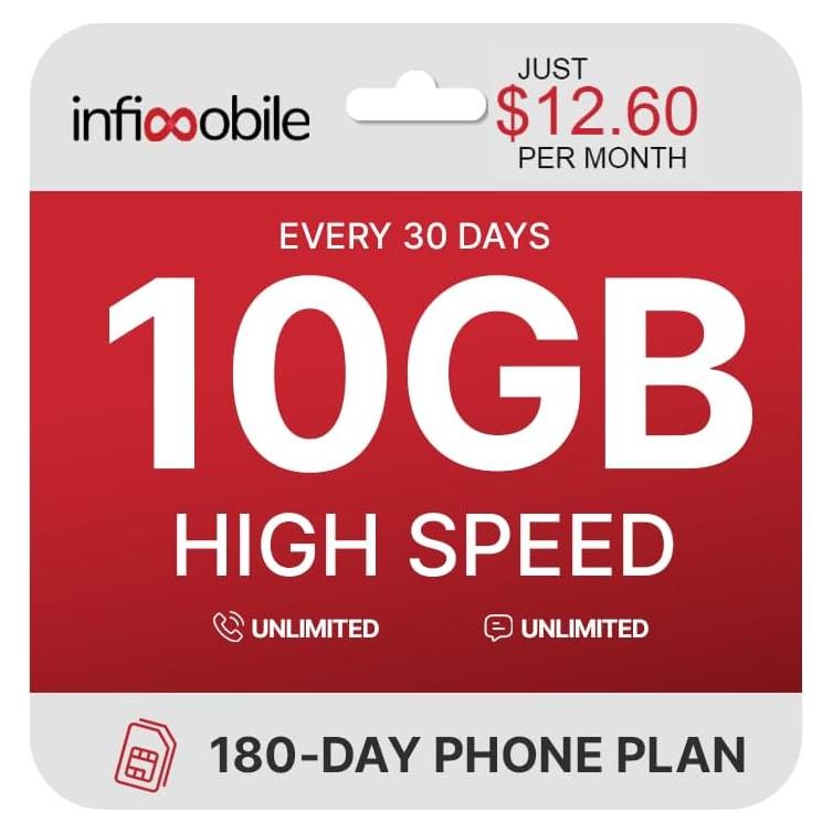 Plan Prepagado Infimobile 6 Meses 10GB Ilimitado 4G/5G
