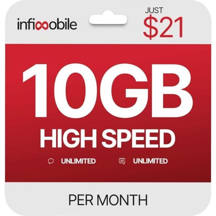 Plan Prepagado Infimobile 6 Meses 10GB Ilimitado 4G/5G