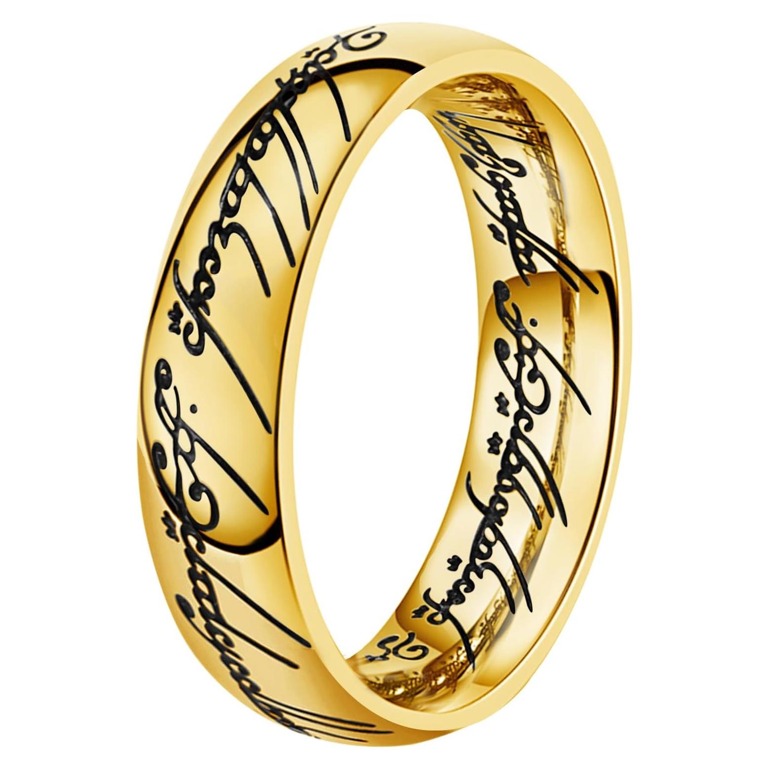 Anillo de Poder HJ HUAJ Oro 8 para Hombres y Mujeres