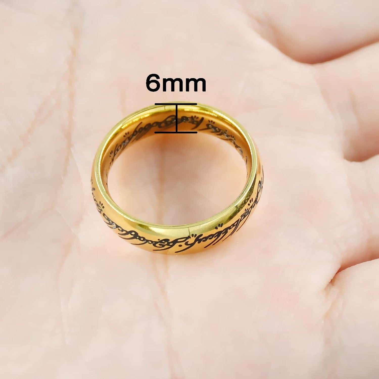 Anillo de Poder HJ HUAJ Oro 8 para Hombres y Mujeres