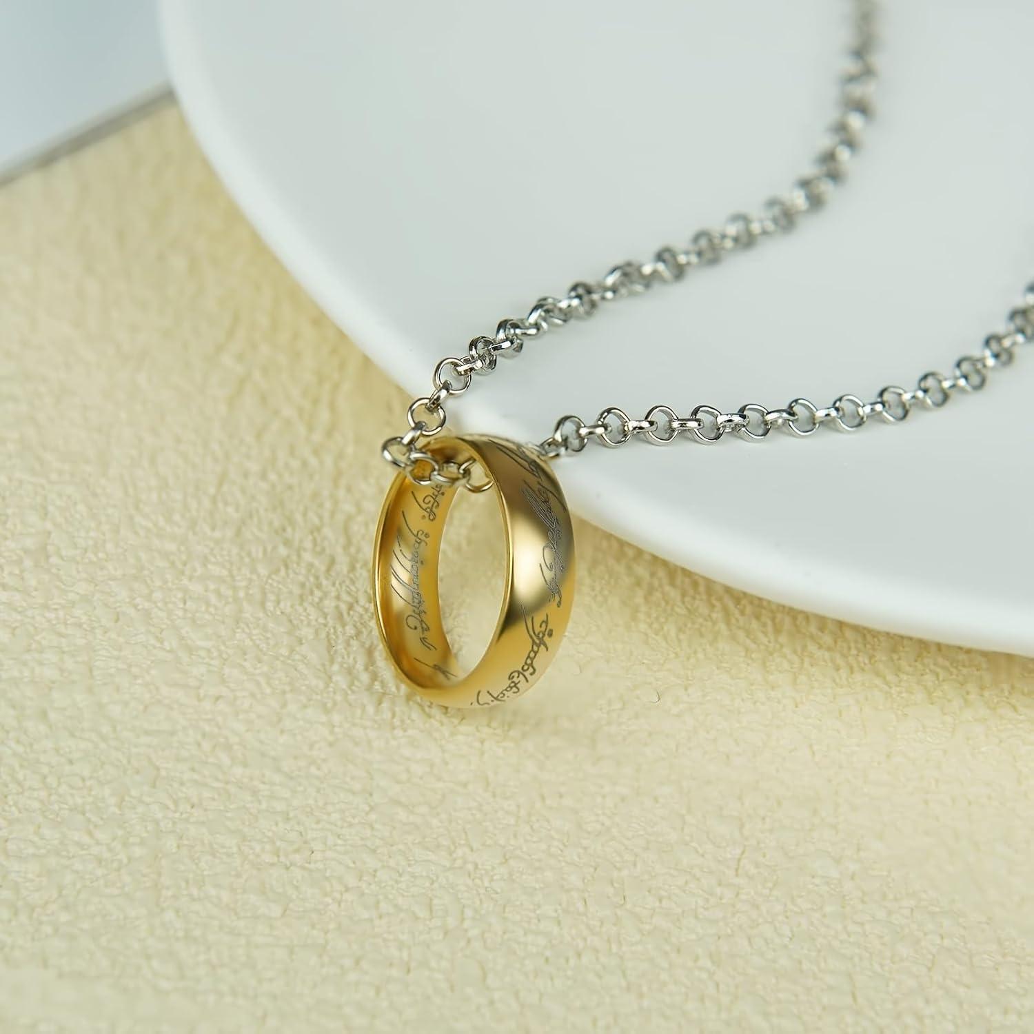 Conjunto de Joyería Gótica 4 Piezas El Señor de los Anillos