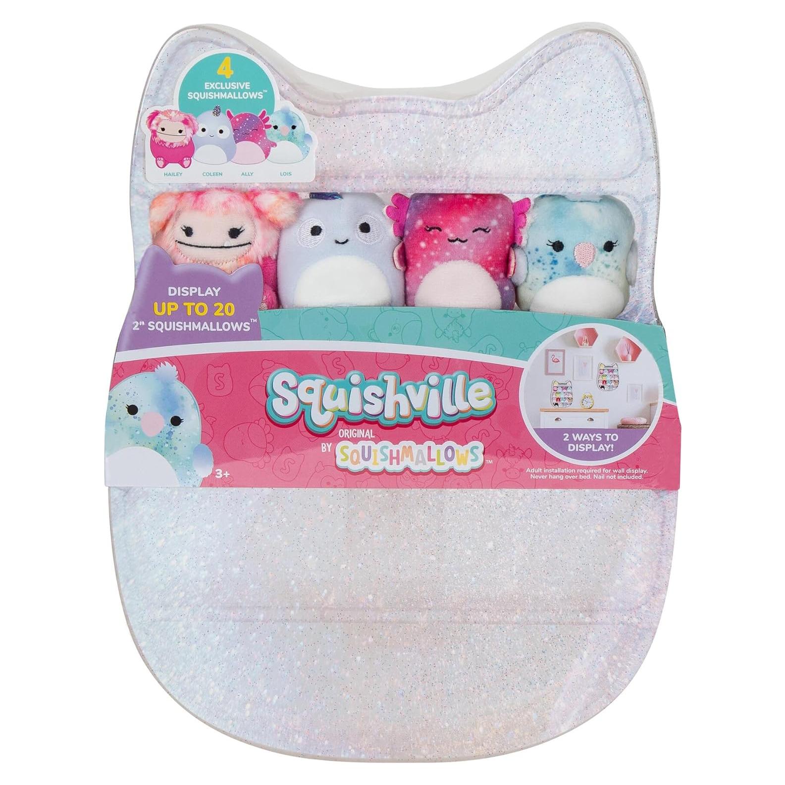 Almacenamiento y Exhibición Squishville Jazwares - 4 Peluches 5cm