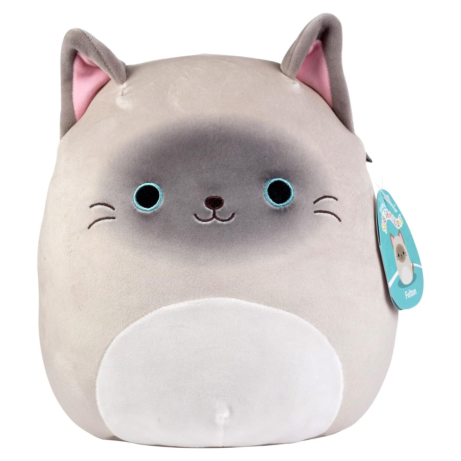 Squishmallows Felton Gato Siamés 25 cm Peluche Suave