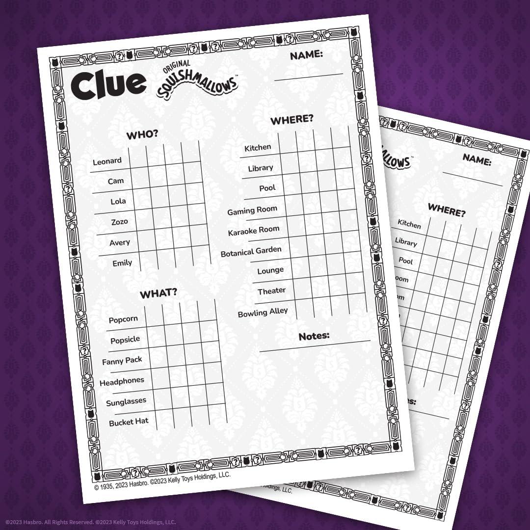 Juego de Mesa Clue Squishmallows USAopoly 2-6 Jugadores