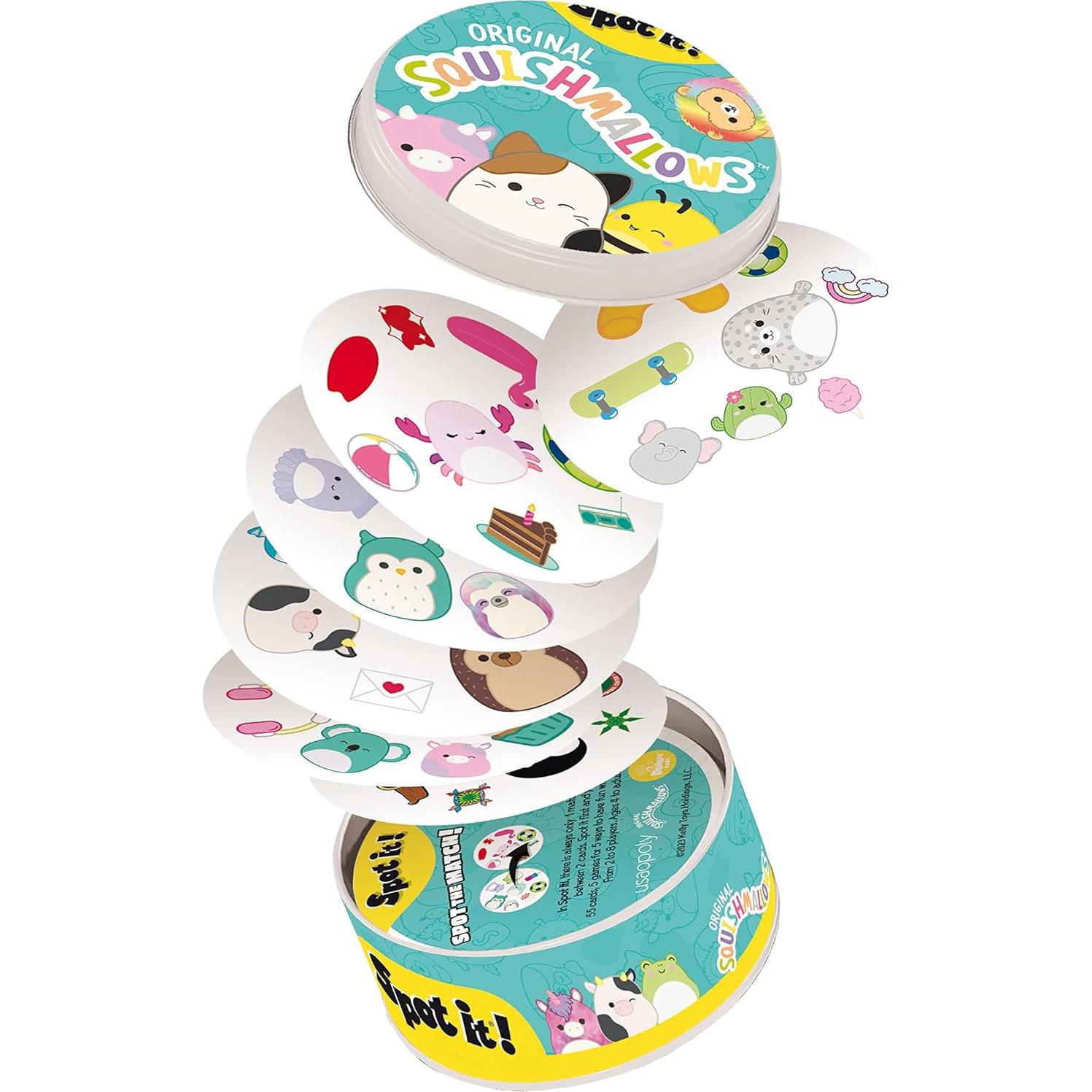 Juego de Cartas Spot It! Squishmallows - 55 Cartas
