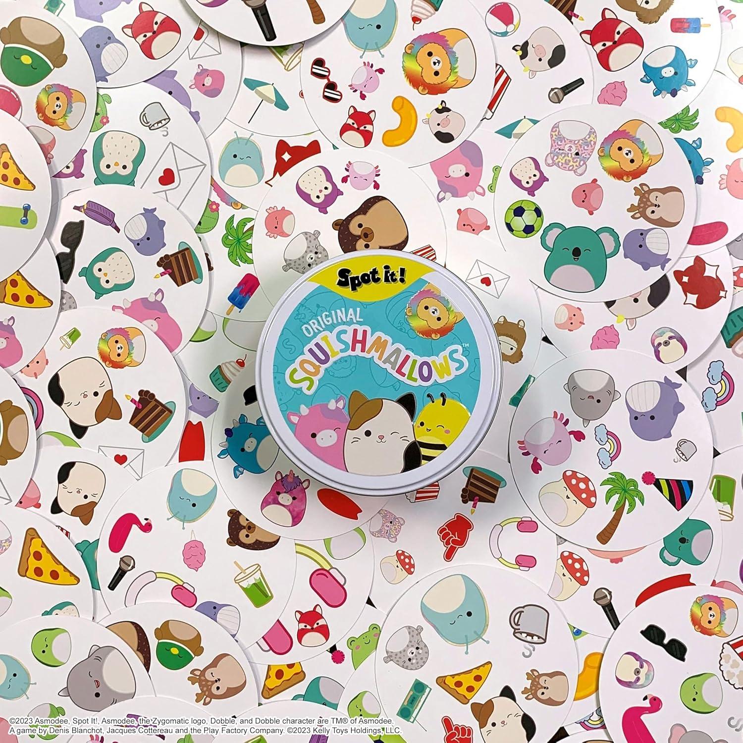 Juego de Cartas Spot It! Squishmallows - 55 Cartas