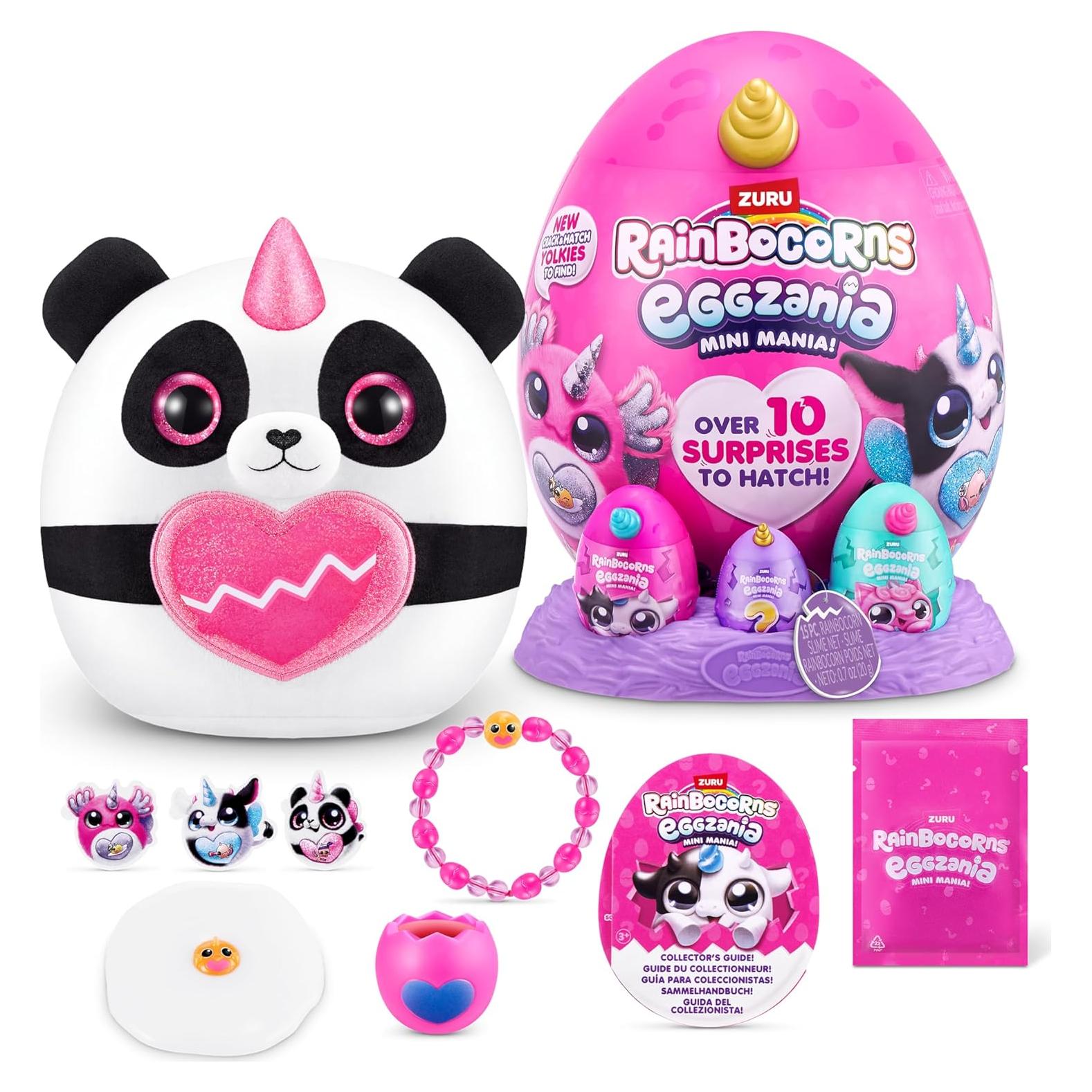 Peluche Panda Eggzania Mini Mania ZURU 408g 17.6x23.5cm