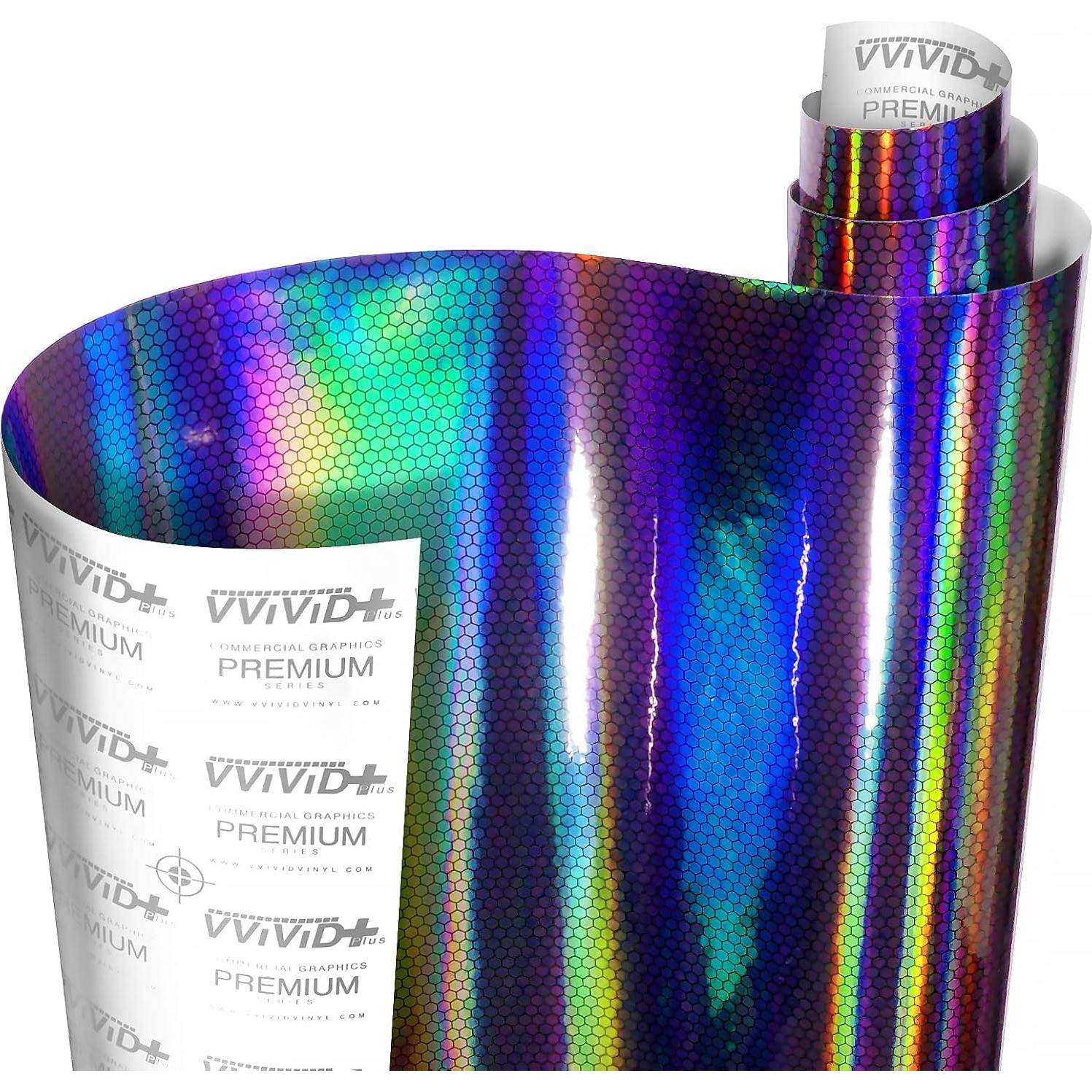 Vinilo Envoltura VViViD+ Hex Holographic Chrome 0.30m x 1.52m