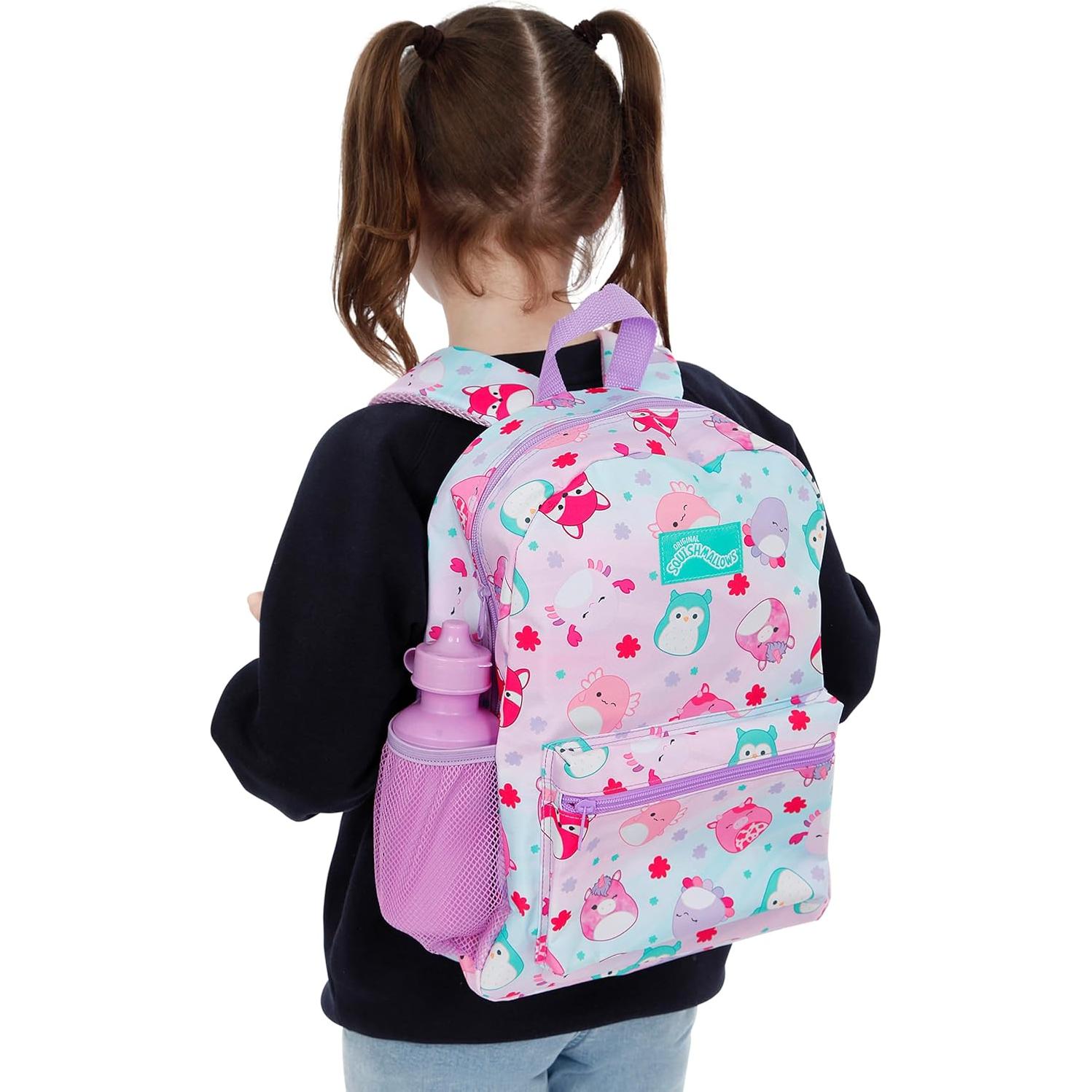 School Bag 4 Piece Set | Kids Backpack And Lunch Bag Set With Pencil Case And Water Bottle | Children's Backpacks | Official Merchandise, NDSM85636