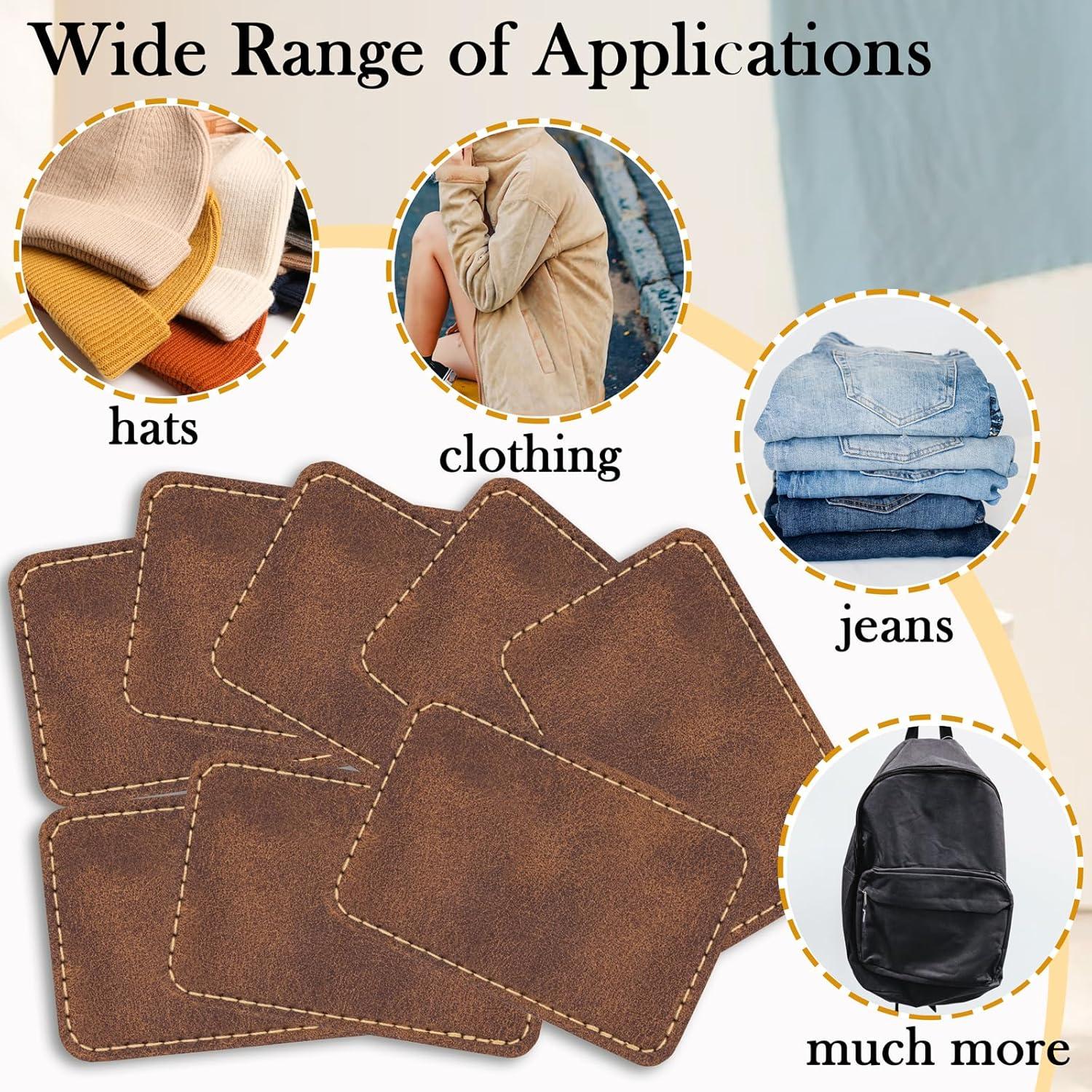 Paquete de 50 parches de cuero sintético GrliTra 7.6x5.1cm