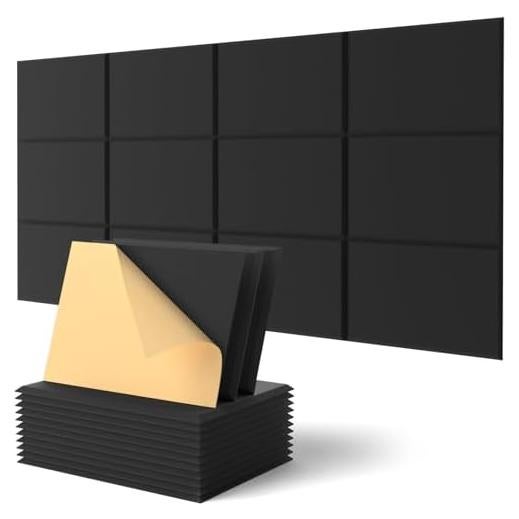 Paneles Acústicos Kuchoow 12 Piezas 40.6x30.5cm Aislantes Sonido