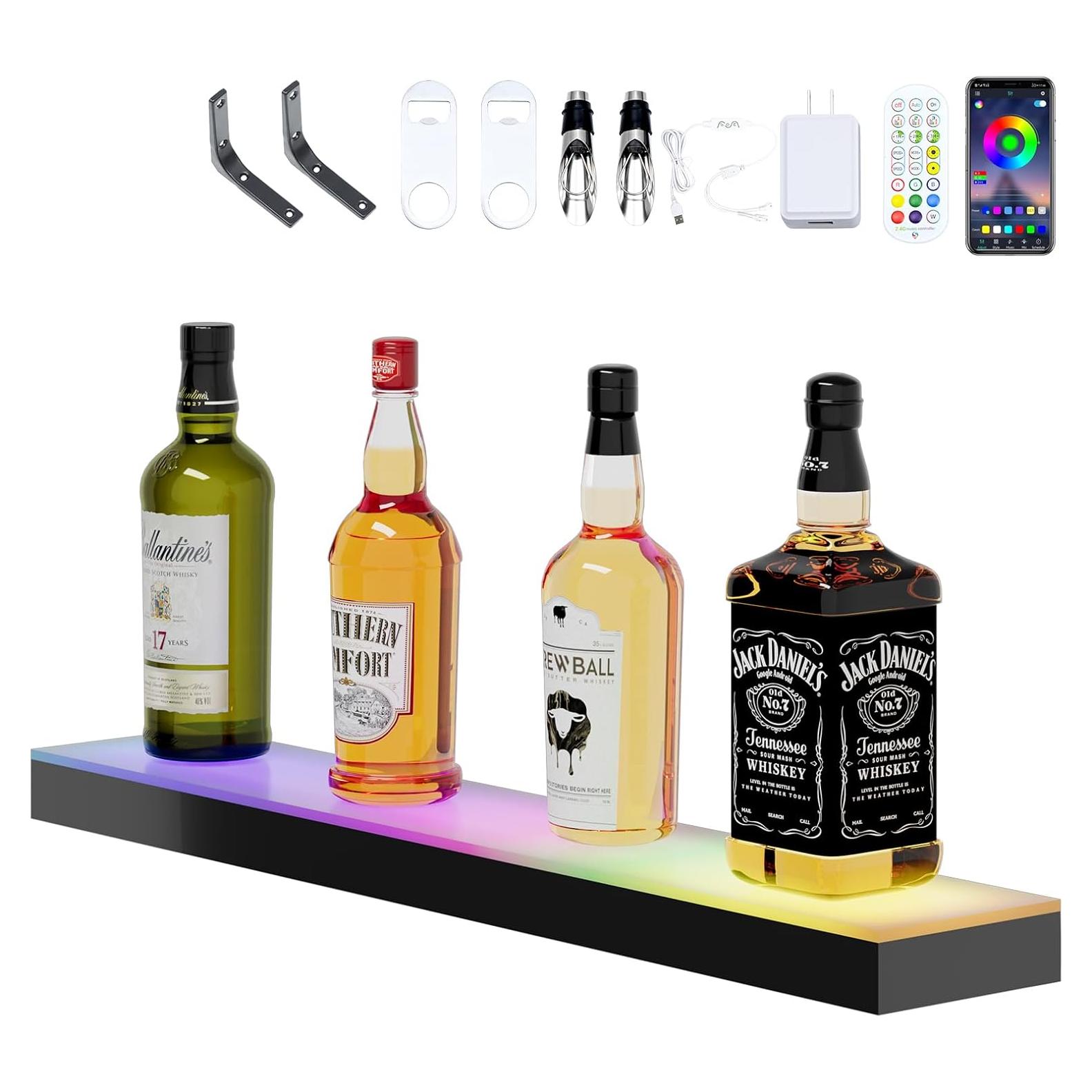 Estante de Exhibición de Botellas de Licor Dethan 60 cm LED