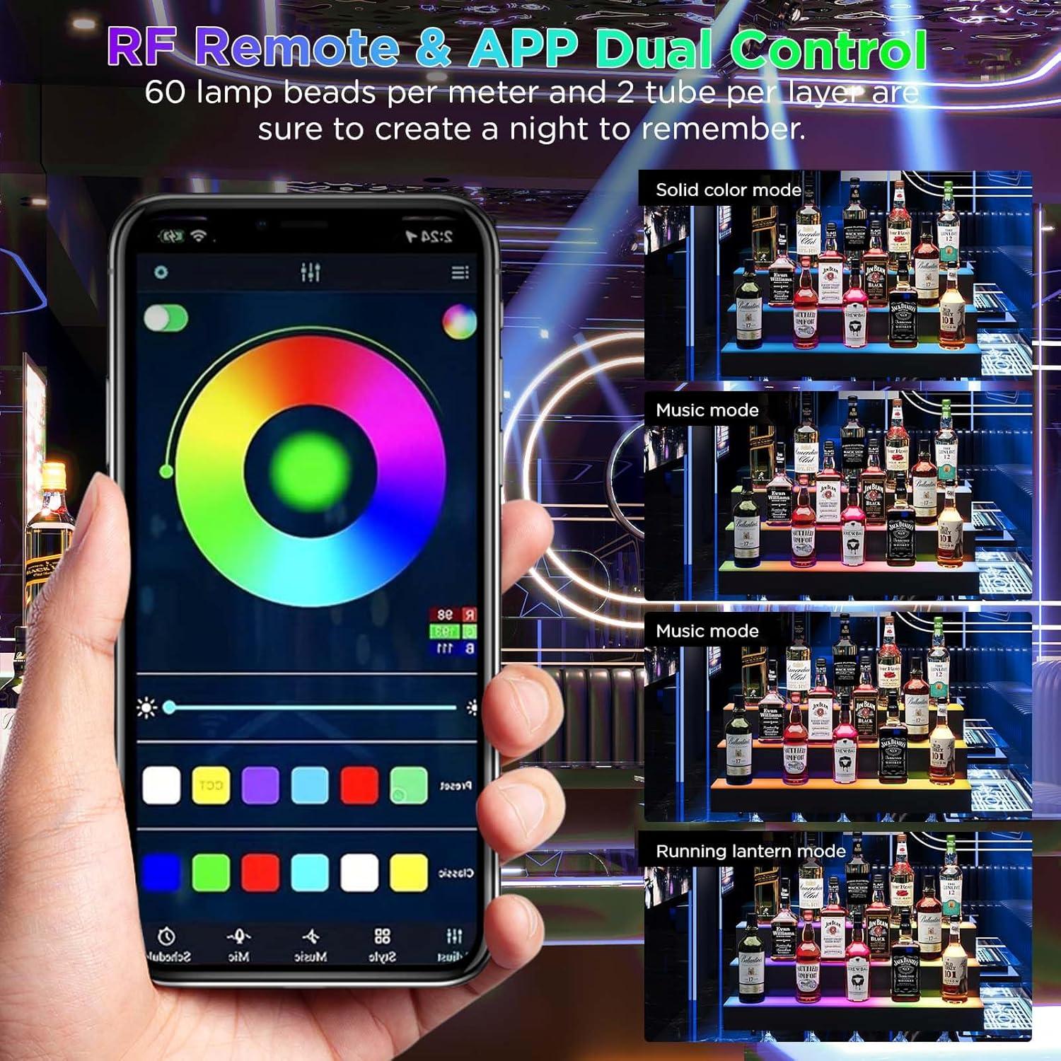 Estante de Exhibición de Botellas de Licor Dethan 60 cm LED