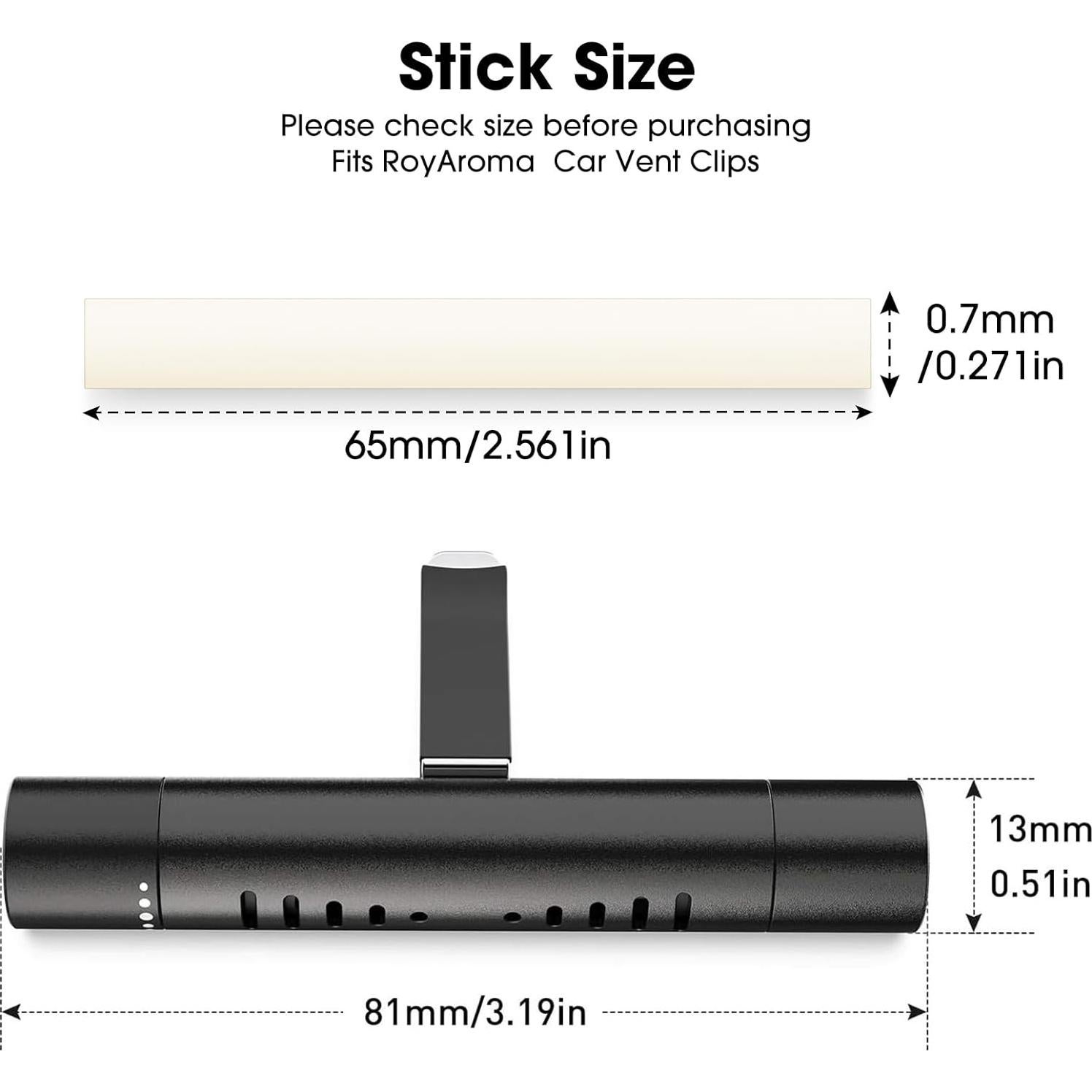 10 Recargas Ambientador de Coche RoyAroma - Lavanda, Limón, Menta, Naranja, Eucalipto