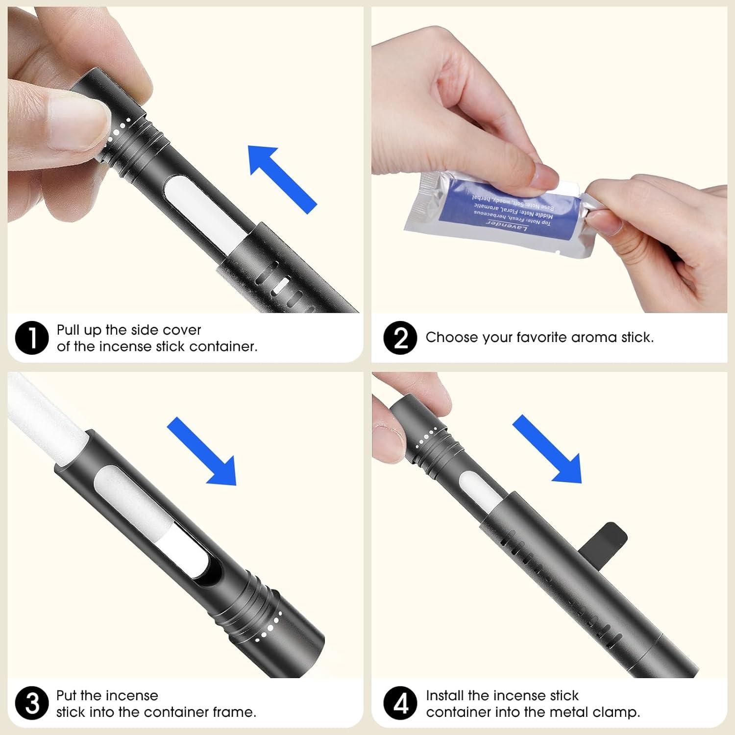 10 Recargas Ambientador de Coche RoyAroma - Lavanda, Limón, Menta, Naranja, Eucalipto