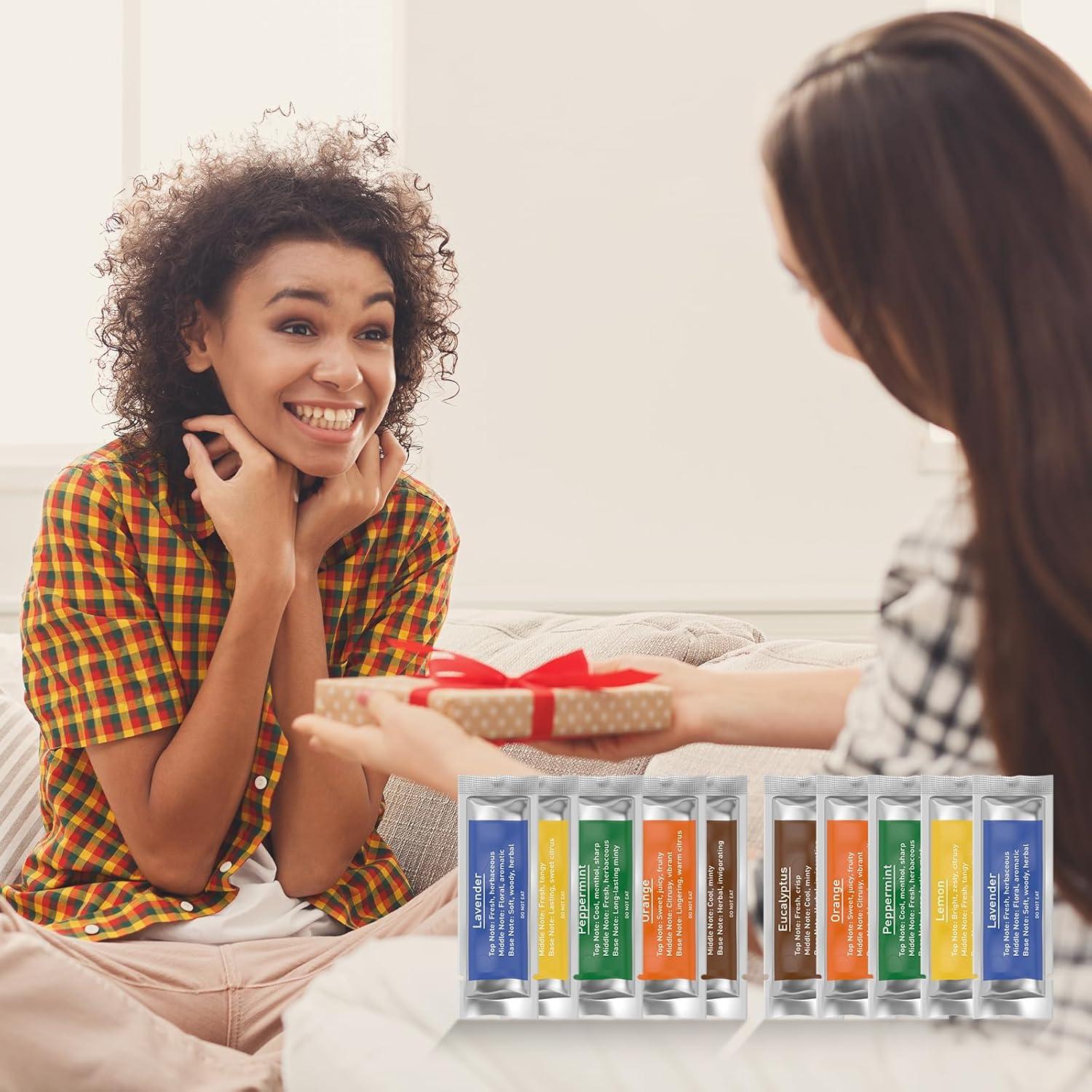 10 Recargas Ambientador de Coche RoyAroma - Lavanda, Limón, Menta, Naranja, Eucalipto