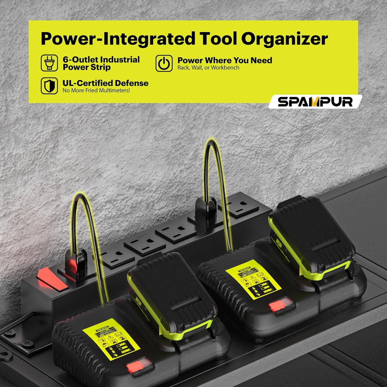 Organizador de Herramientas de Pared Spampur 4 Niveles 190.5 kg