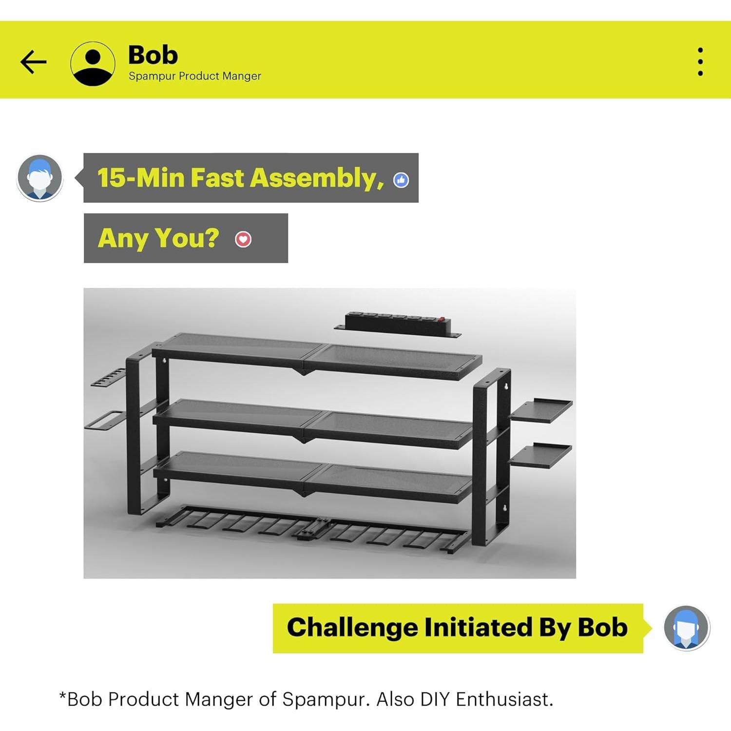 Organizador de Herramientas de Pared Spampur 4 Niveles 190.5 kg