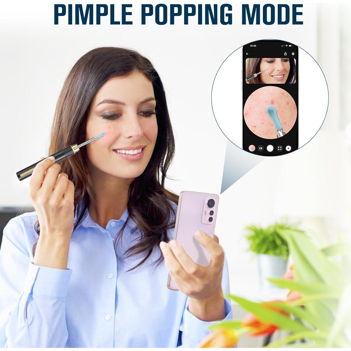 Limpiador de Oídos Kekoy P8 con Cámara HD 1296P y Accesorios