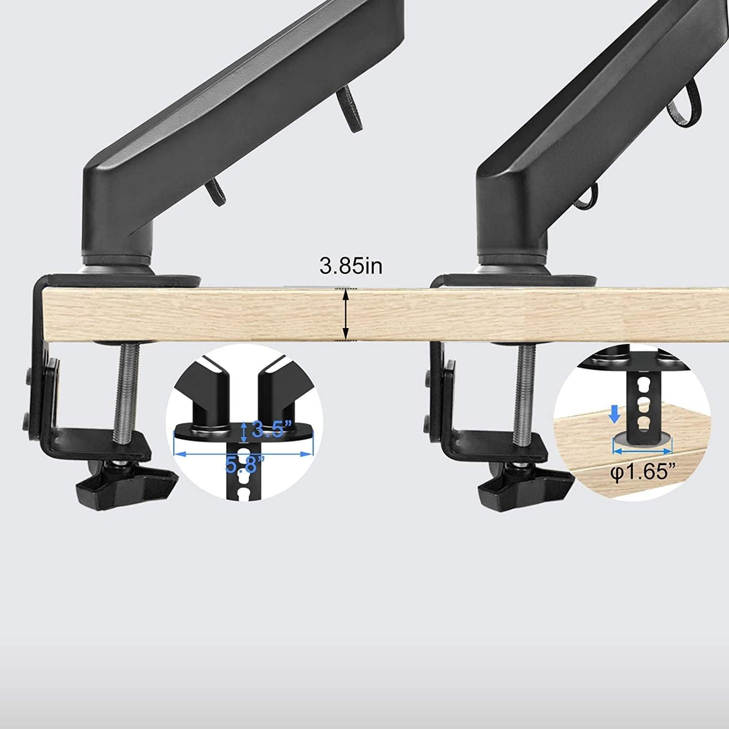 Soporte Doble para Monitor Pholiten MD800 Ajustable 43-68.6cm