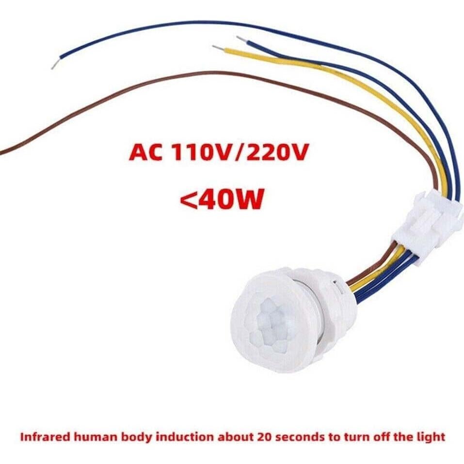 Detector de Movimiento Infrarrojo PIR TEAMWILL 5 Pcs 110V