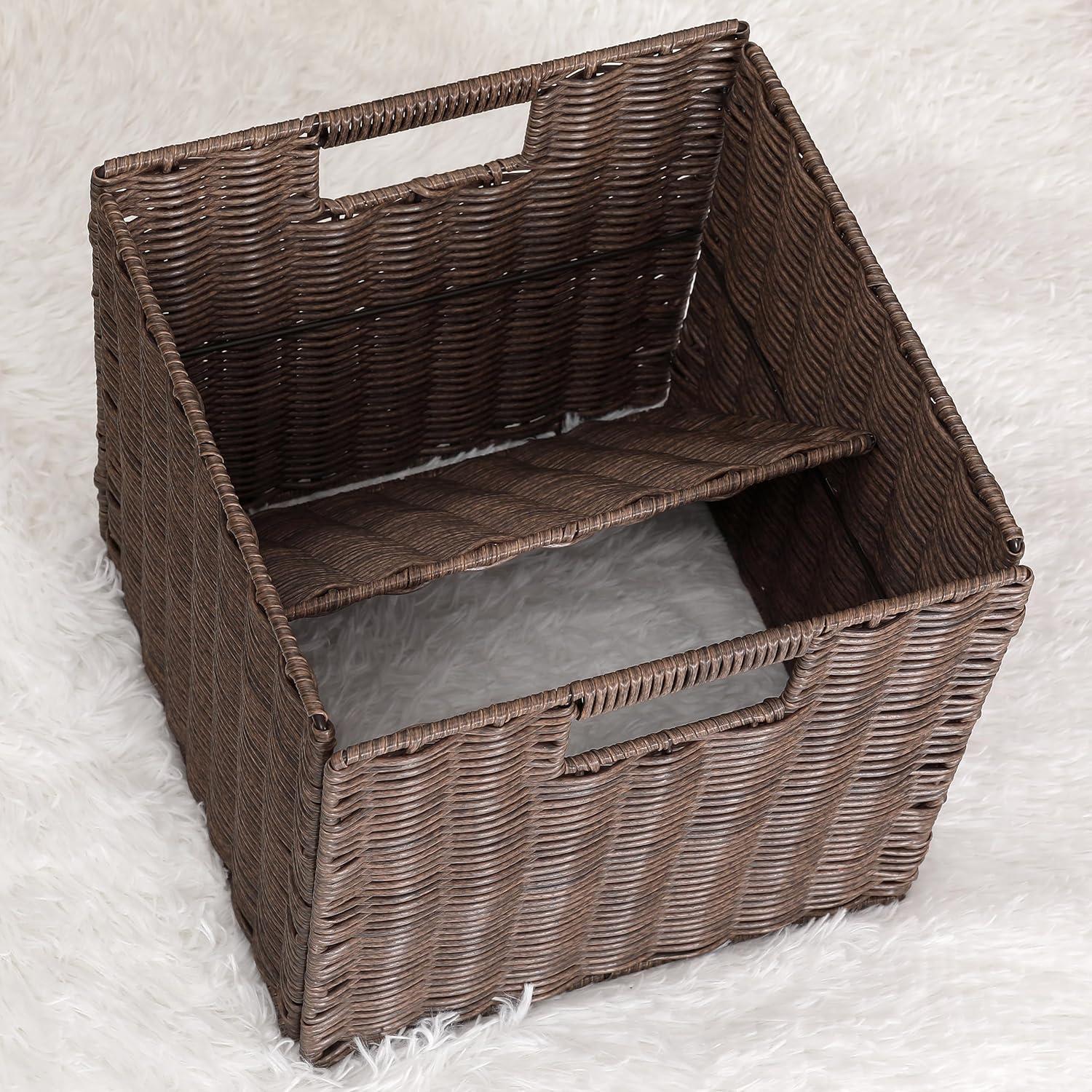 Cesta de Almacenamiento Plegable TAIMEI&G02 Marrón 26.7 cm - Juego de 3