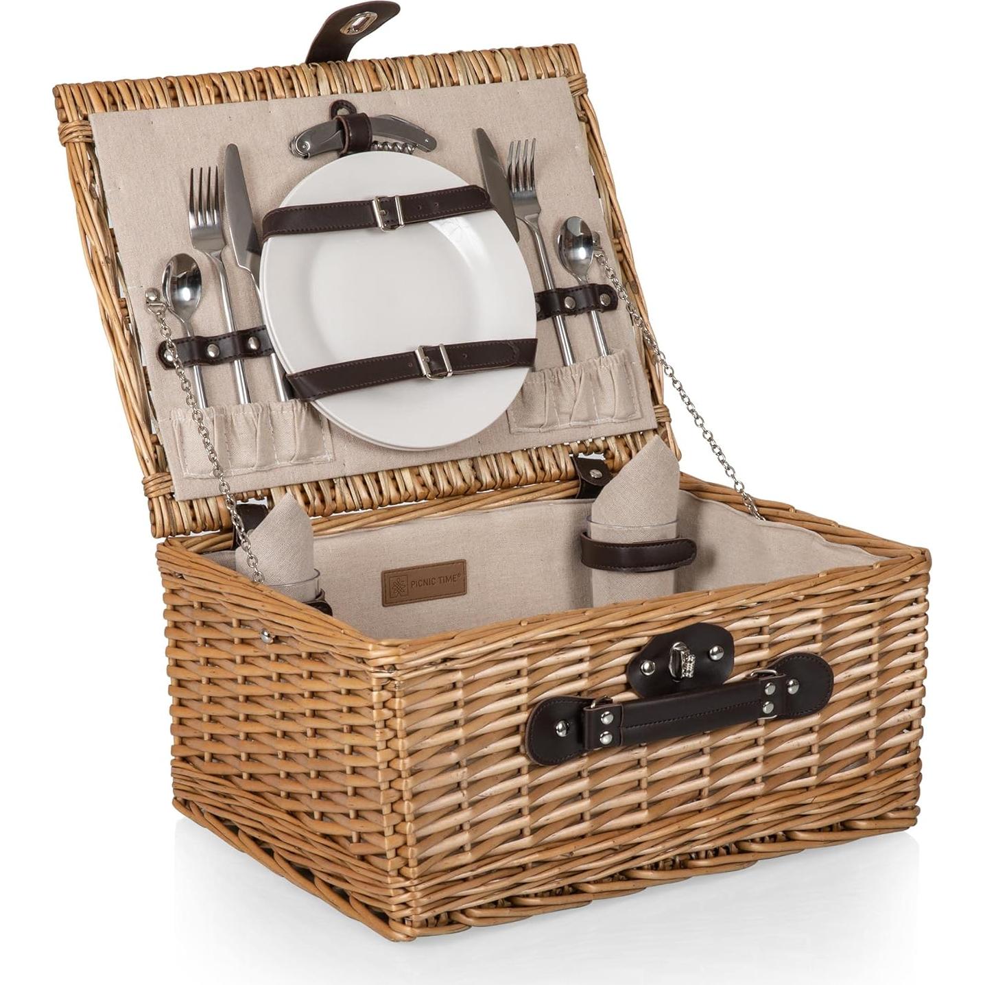 Cesta de Picnic Clásica PICNIC TIME para 2 Personas Mimbre