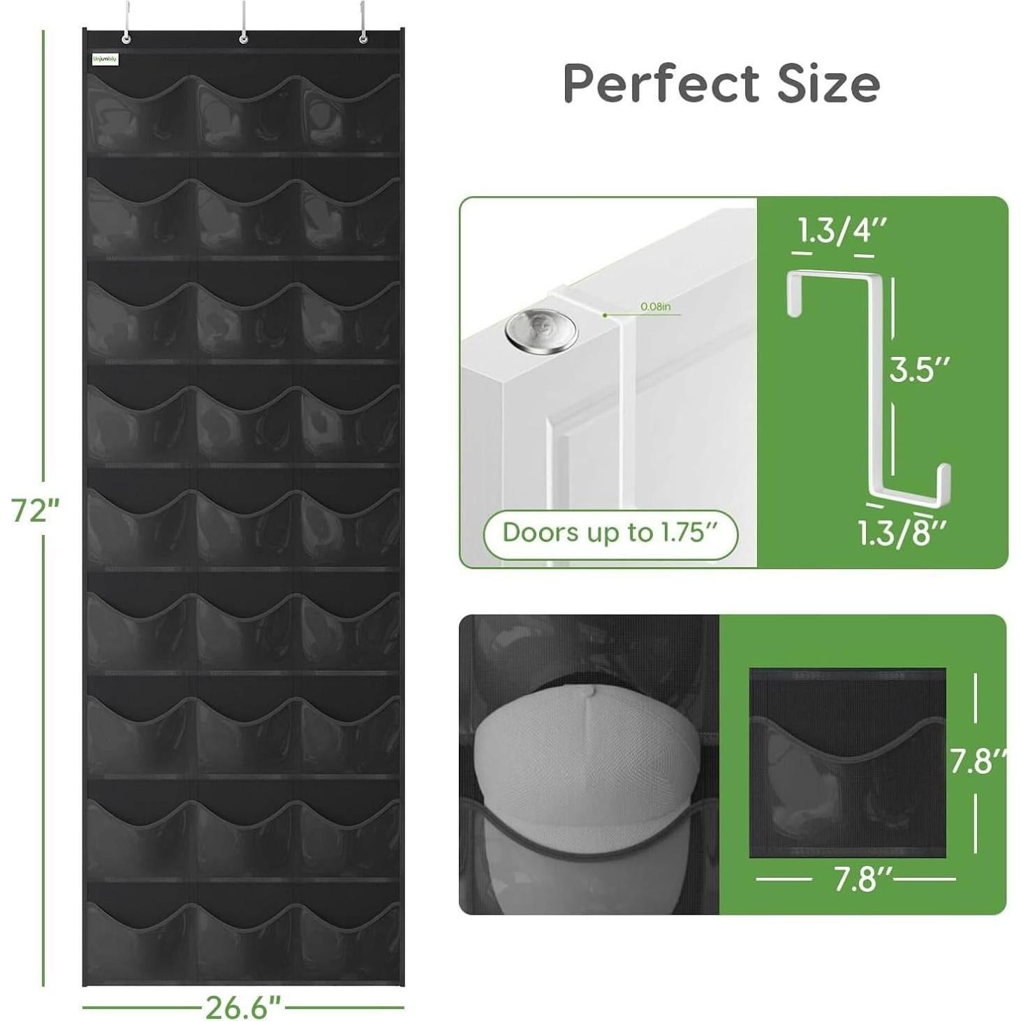 Organizador de Gorras de Béisbol Unjumbly 27 Bolsillos Negro