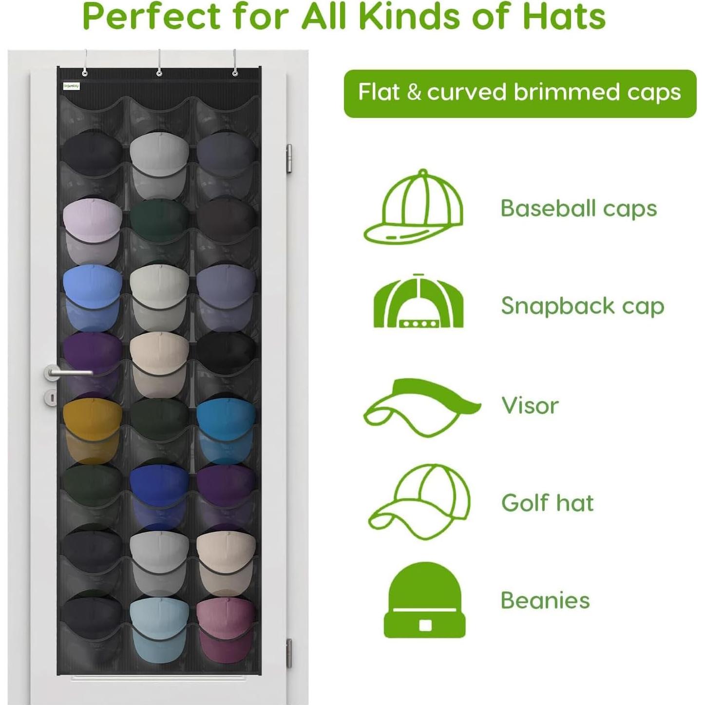 Organizador de Gorras de Béisbol Unjumbly 27 Bolsillos Negro