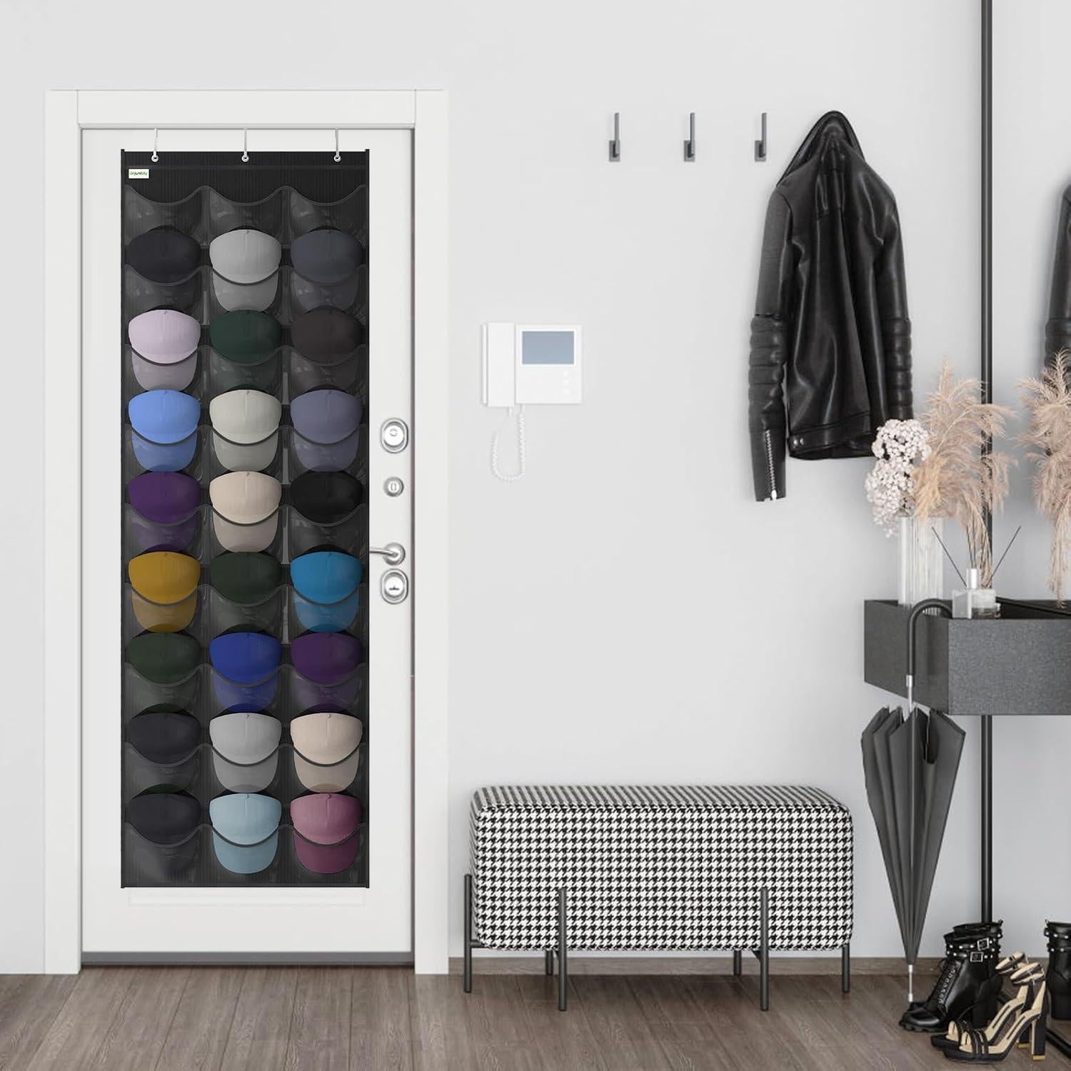 Organizador de Gorras de Béisbol Unjumbly 27 Bolsillos Negro